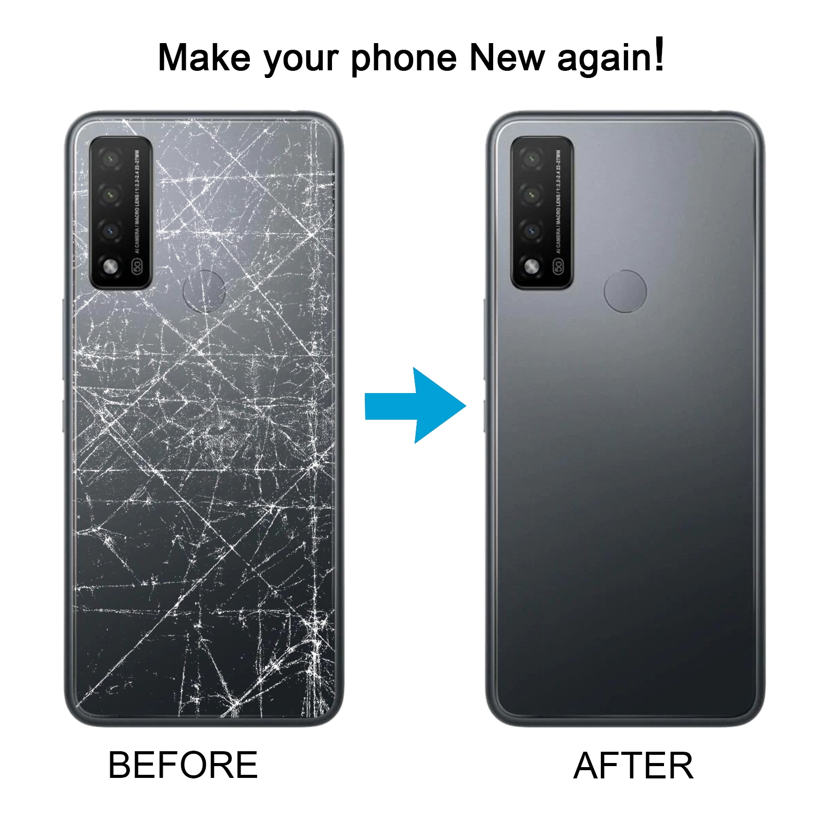 TCL 20 R 5G Grey Battery Back Cover Replacement - Image 5