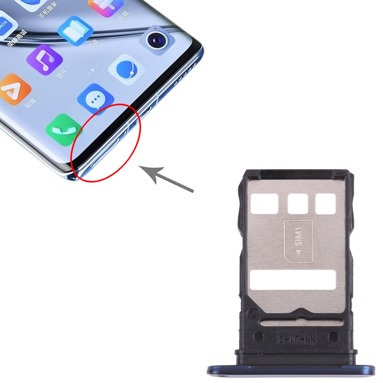 Honor X20 Blue SIM Card Tray Replacement - Image 3