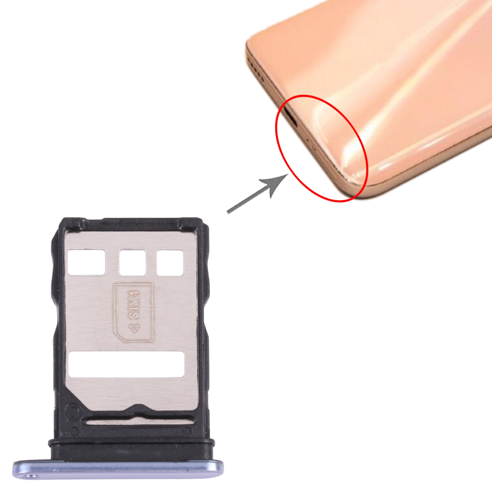 Honor X20 SE Silver SIM Card Tray Replacement - Image 3