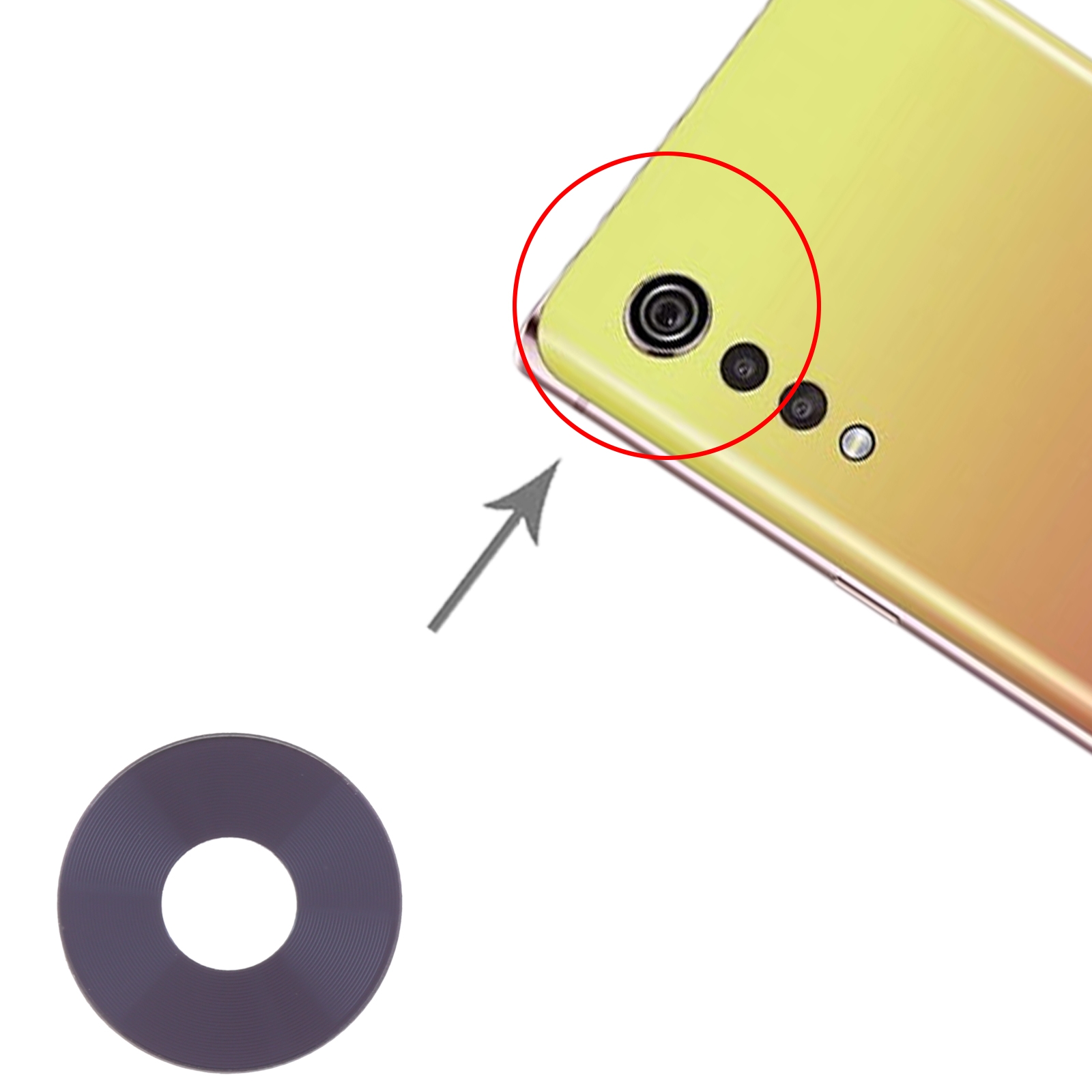LG Velvet Back Camera Lens Replacement 10 PCS - Image 3