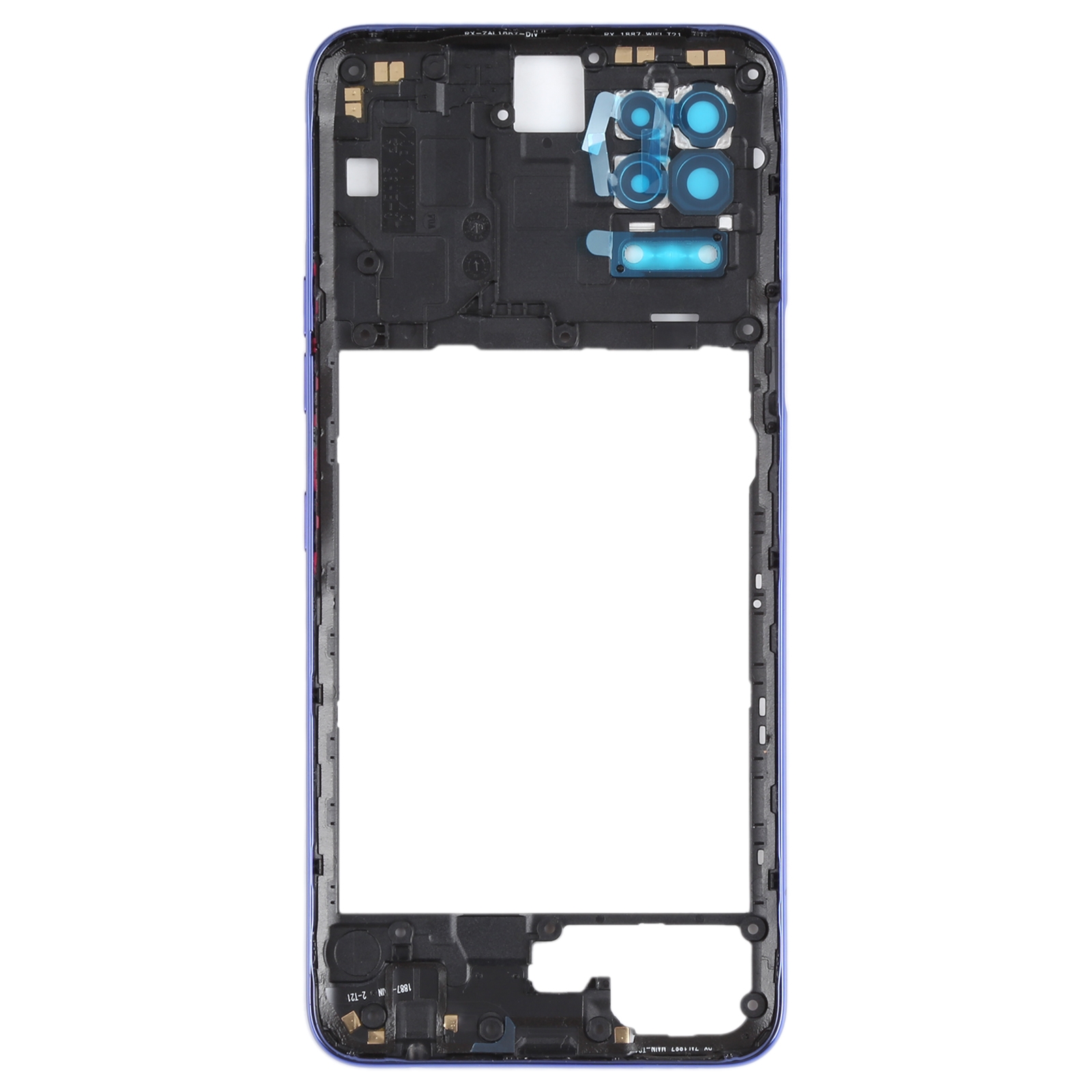 LG Q52 K62 Blue Middle Frame Bezel Replacement - Image 2
