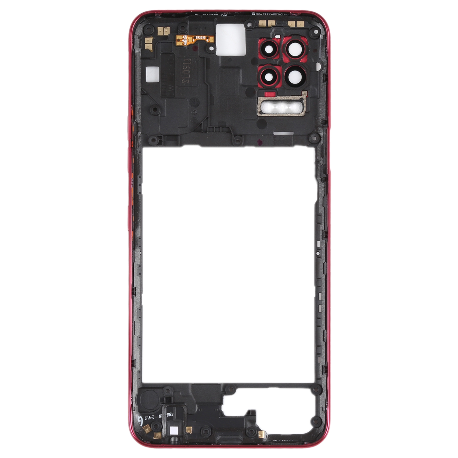 LG Q52 K62 Red Middle Frame Bezel Replacement - Image 2