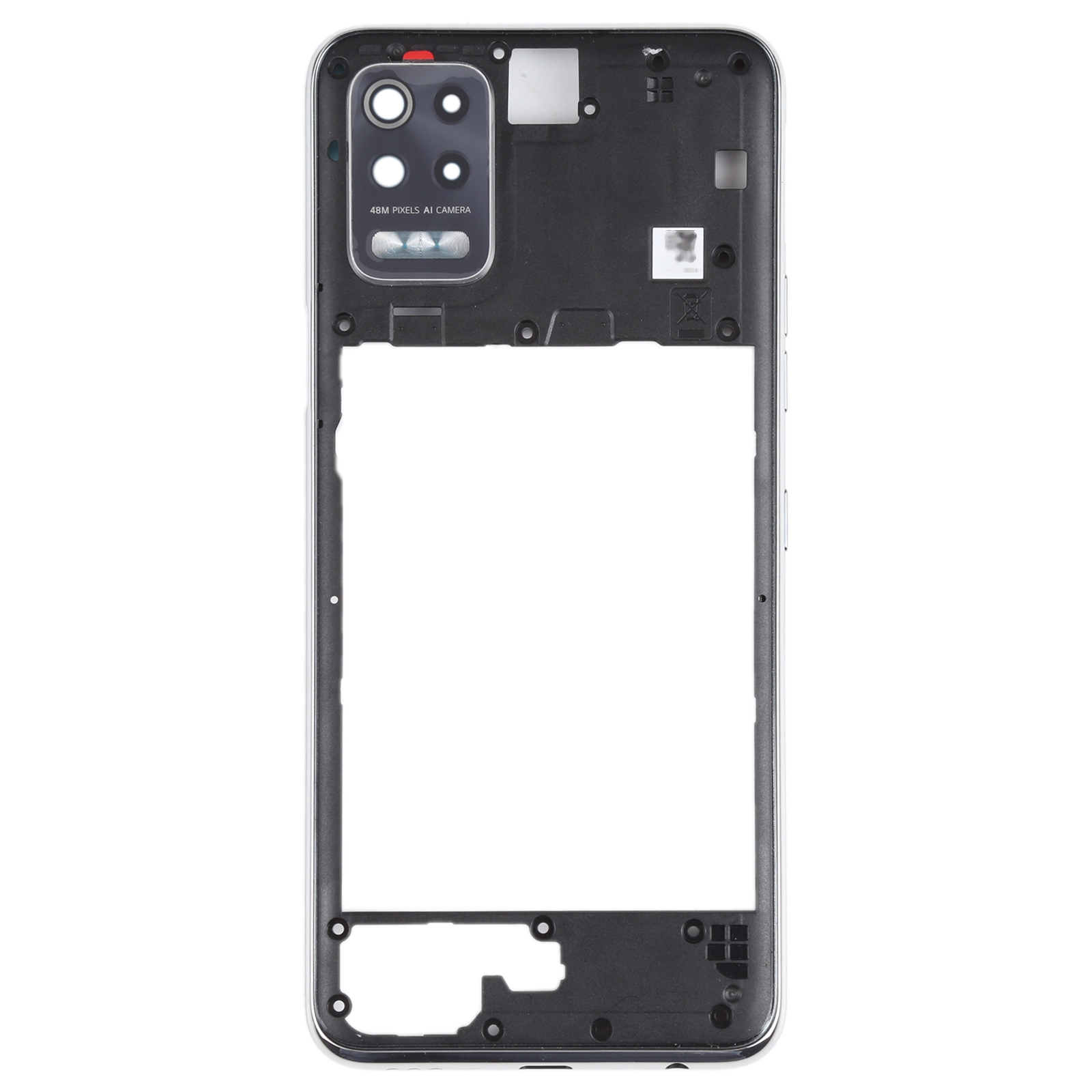 LG Q52 K62 silver middle frame bezel