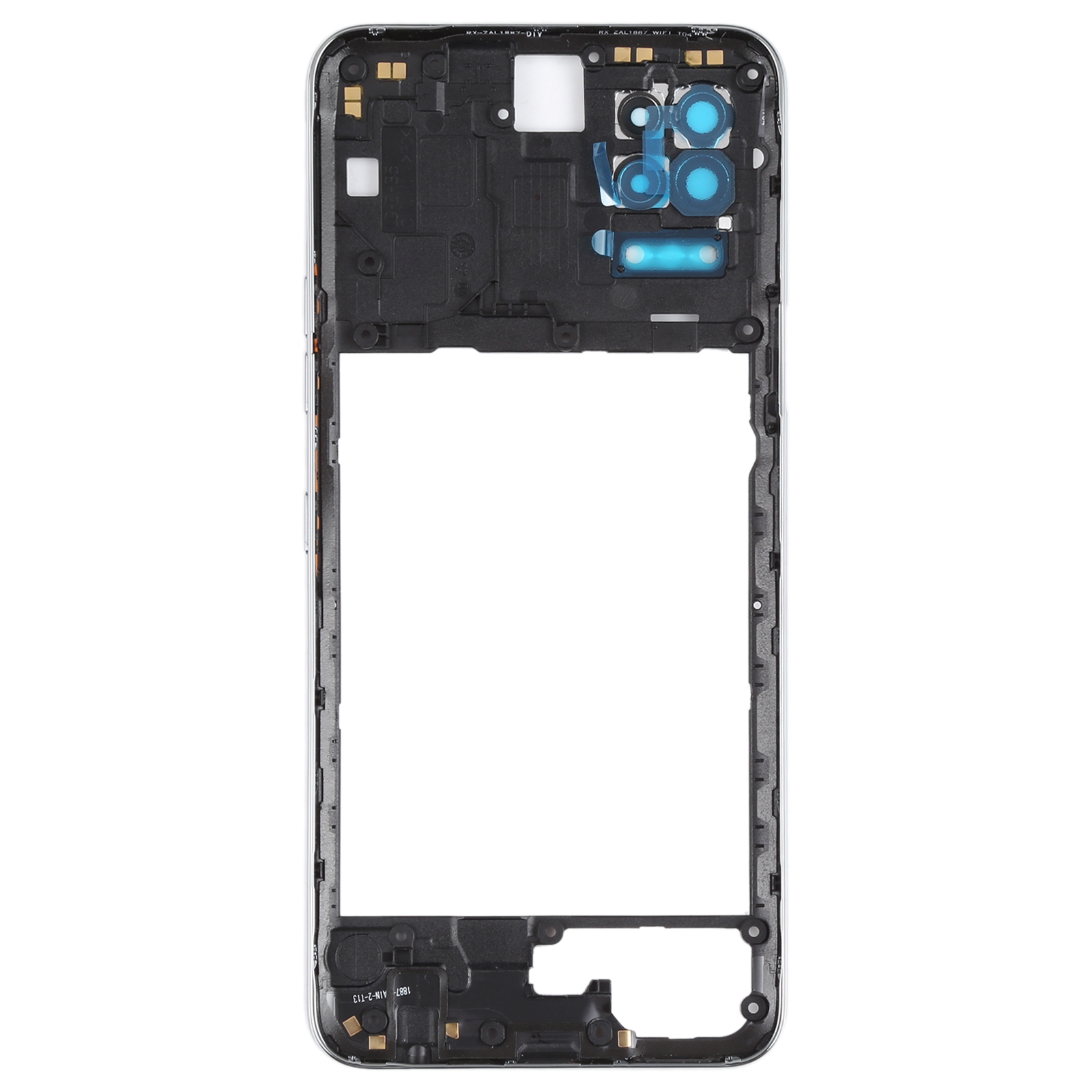 LG Q52 K62 Silver Middle Frame Bezel Replacement - Image 2