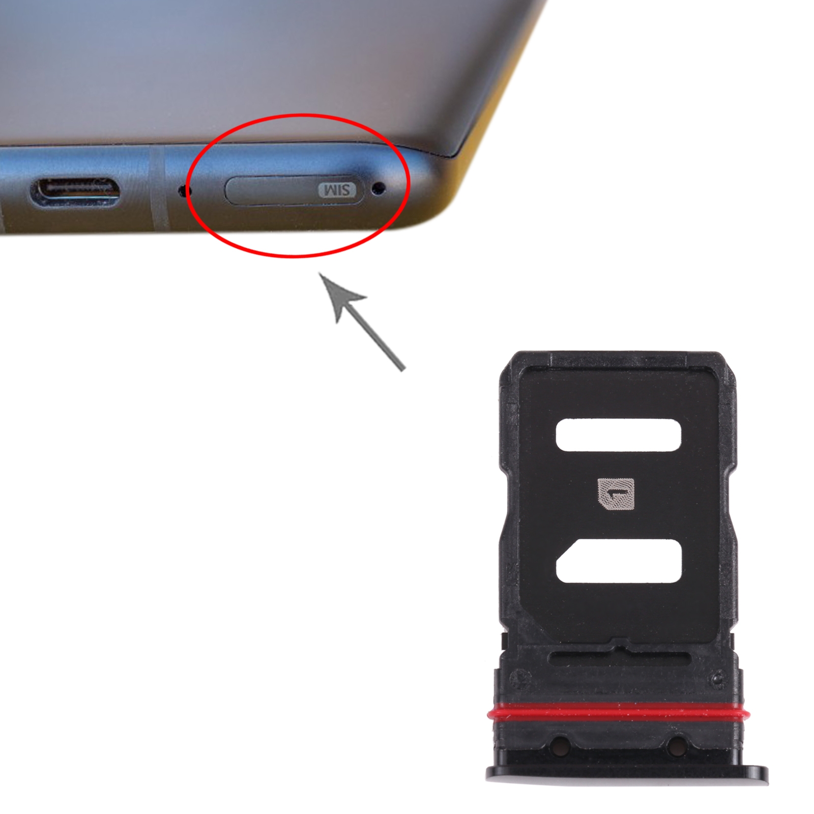 Asus Zenfone 8 ZS590KS Black SIM Card Tray Replacement - Image 3