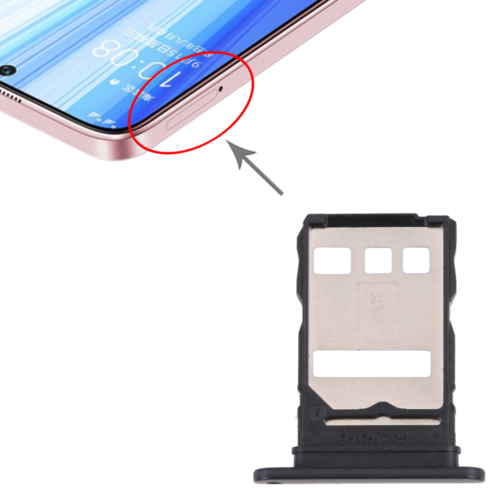 Honor X30 5G Black SIM Card Tray Replacement - Image 3