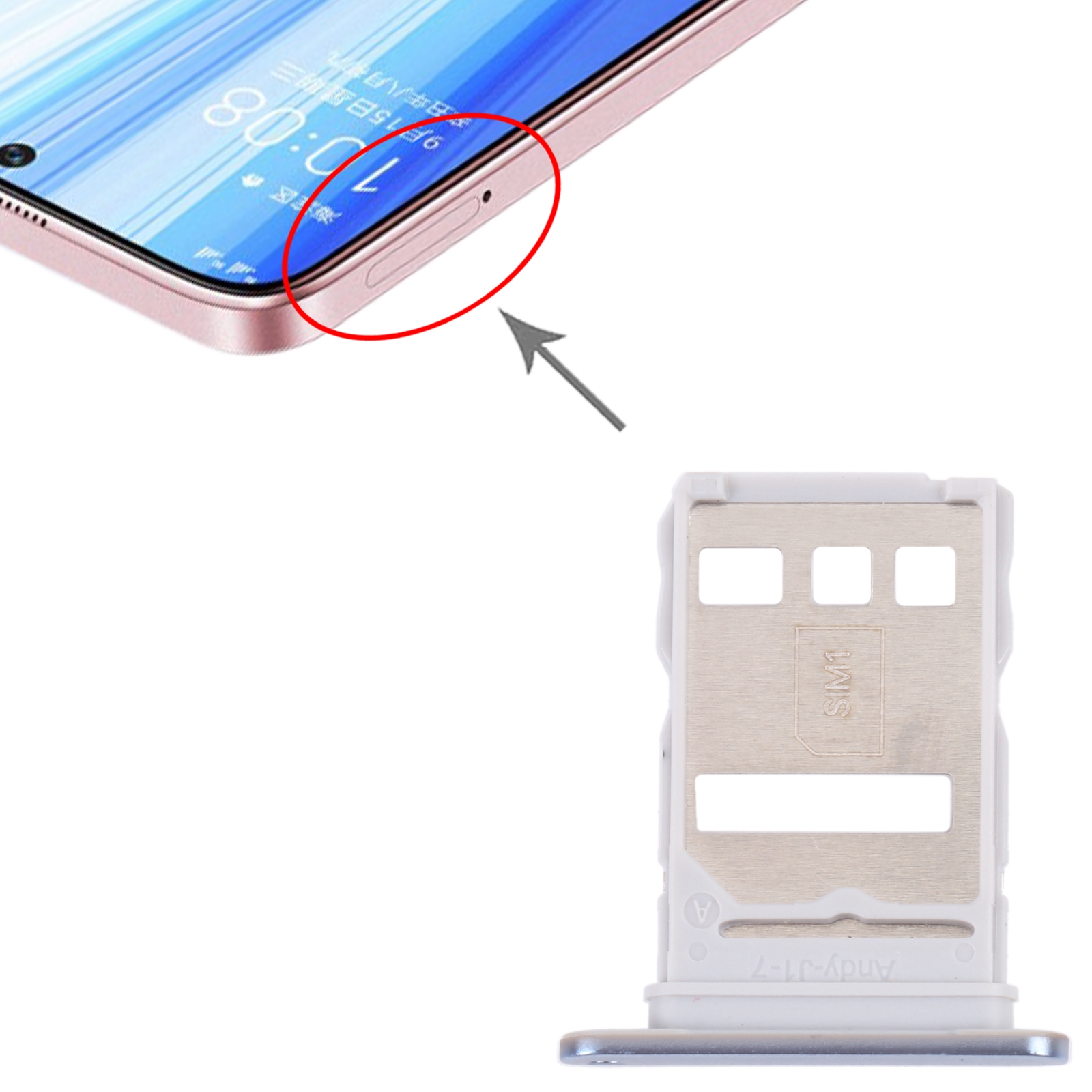 Honor X30 5G Grey SIM Card Tray Replacement - Image 3