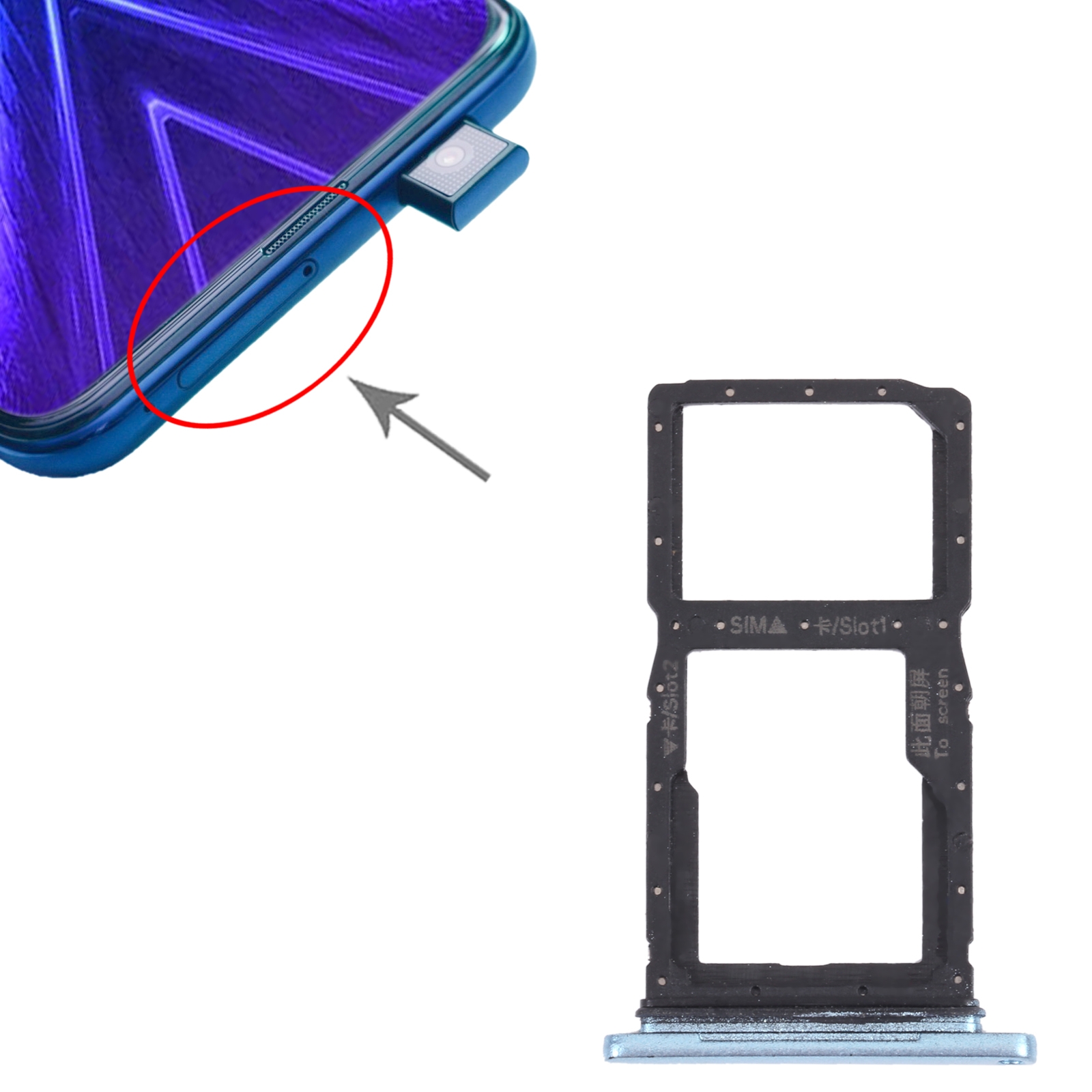Honor 9X Green SIM Card Tray Replacement - Image 3