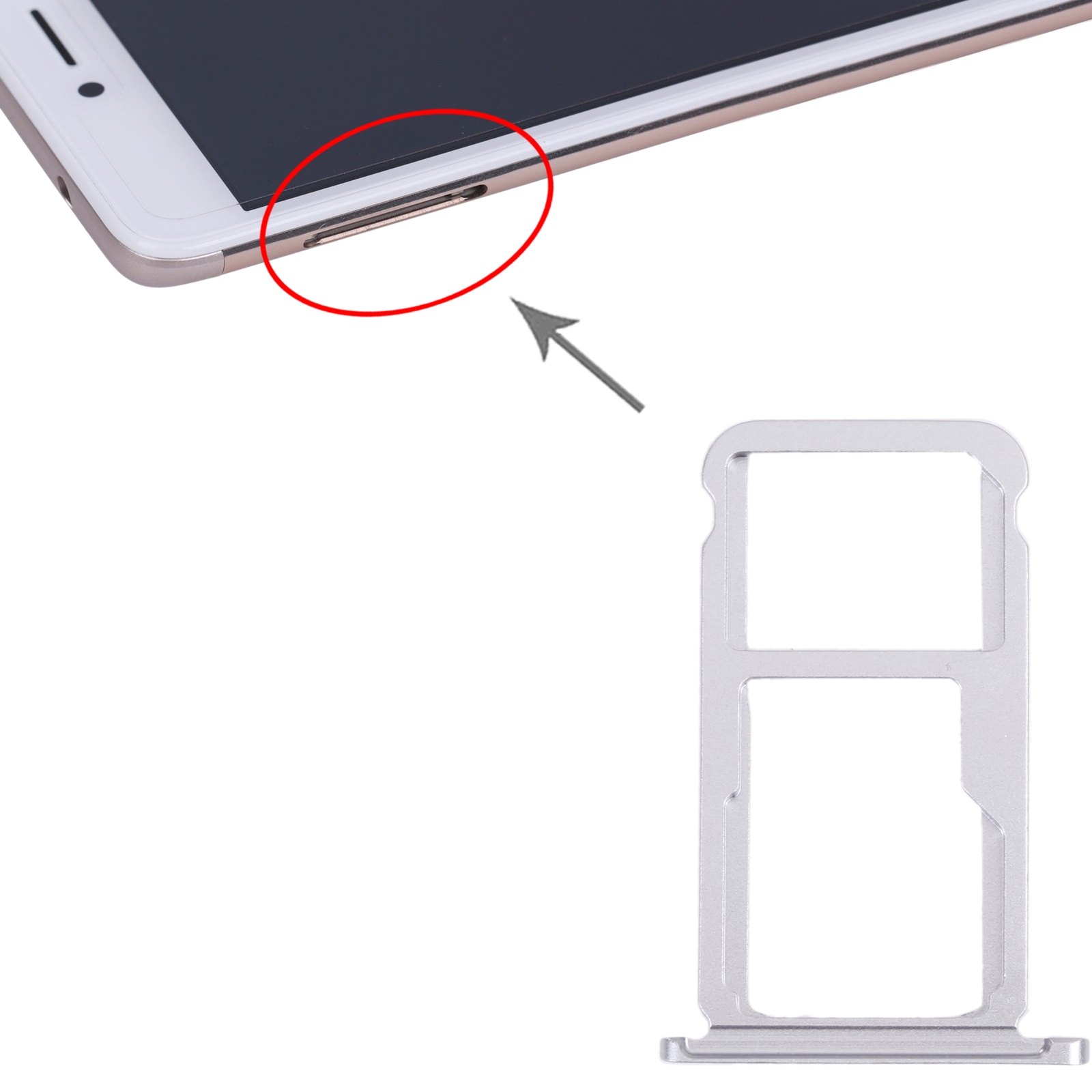 Honor Mate 9 Lite Grey SIM Card Tray Replacement - Image 3