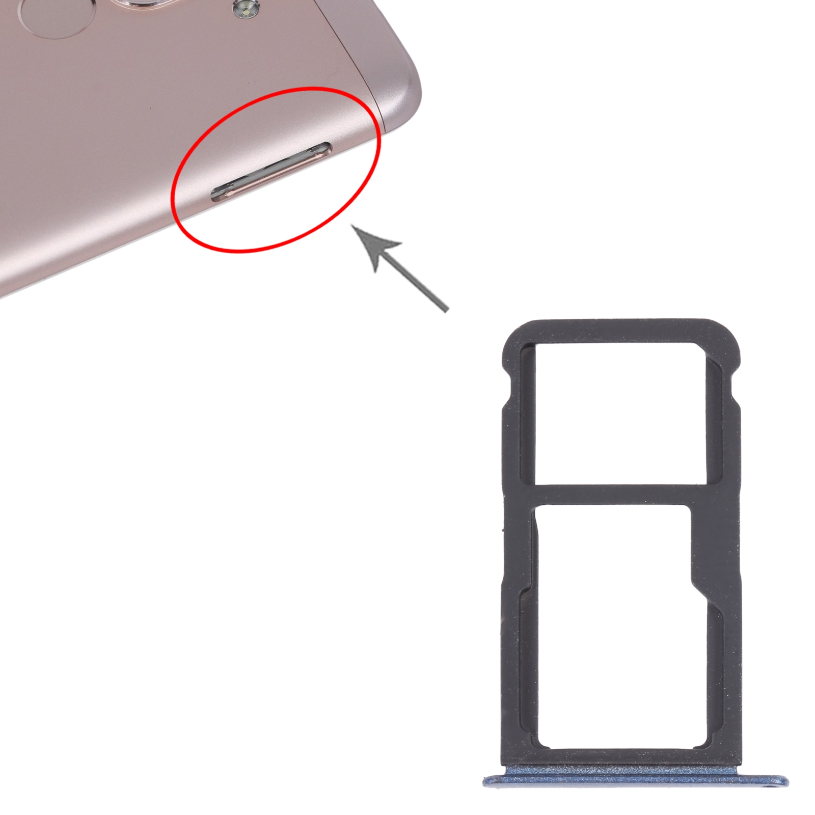 Honor Play 6 Blue SIM Card Tray Replacement - Image 3