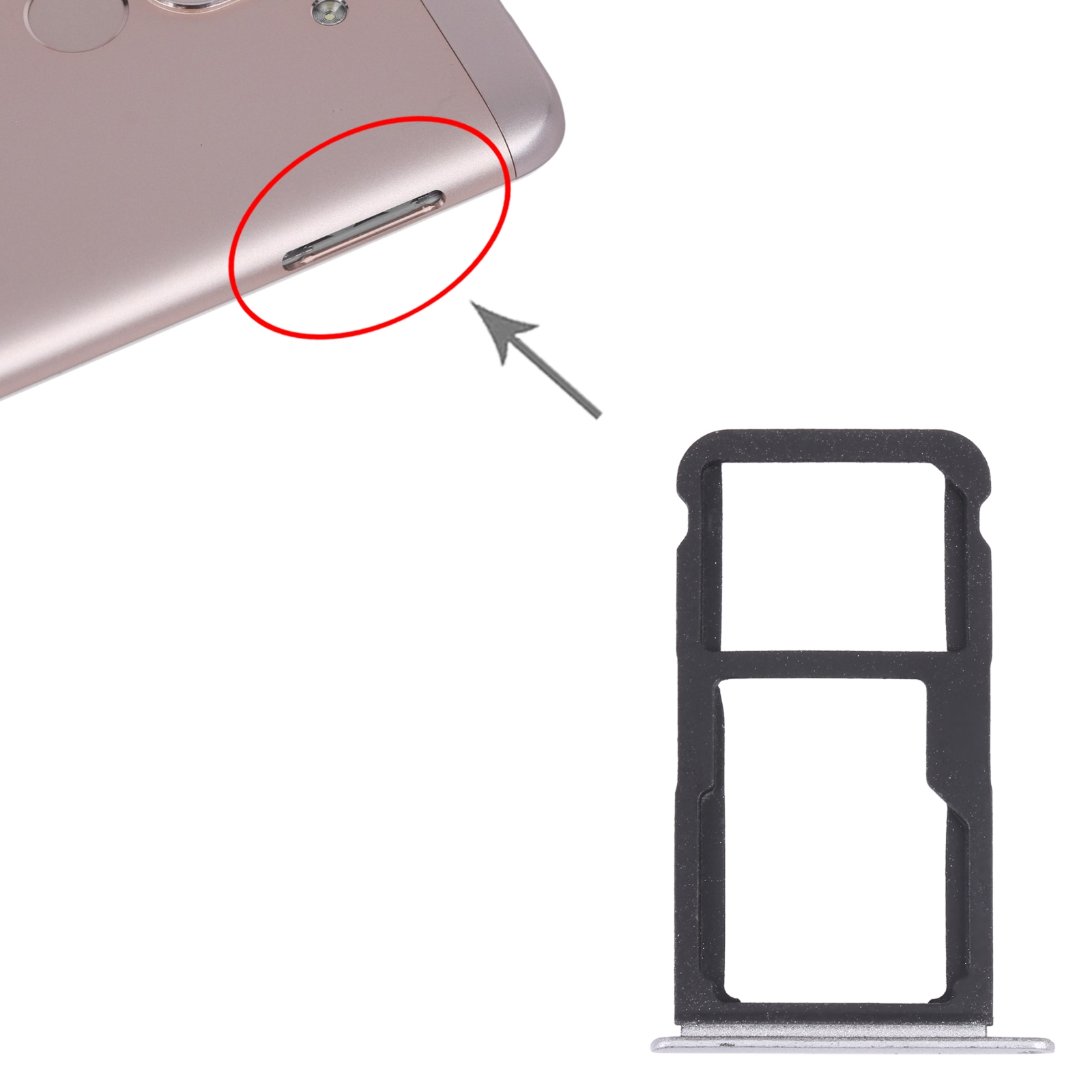 Honor Play 6 Silver SIM Card Tray Replacement - Image 3