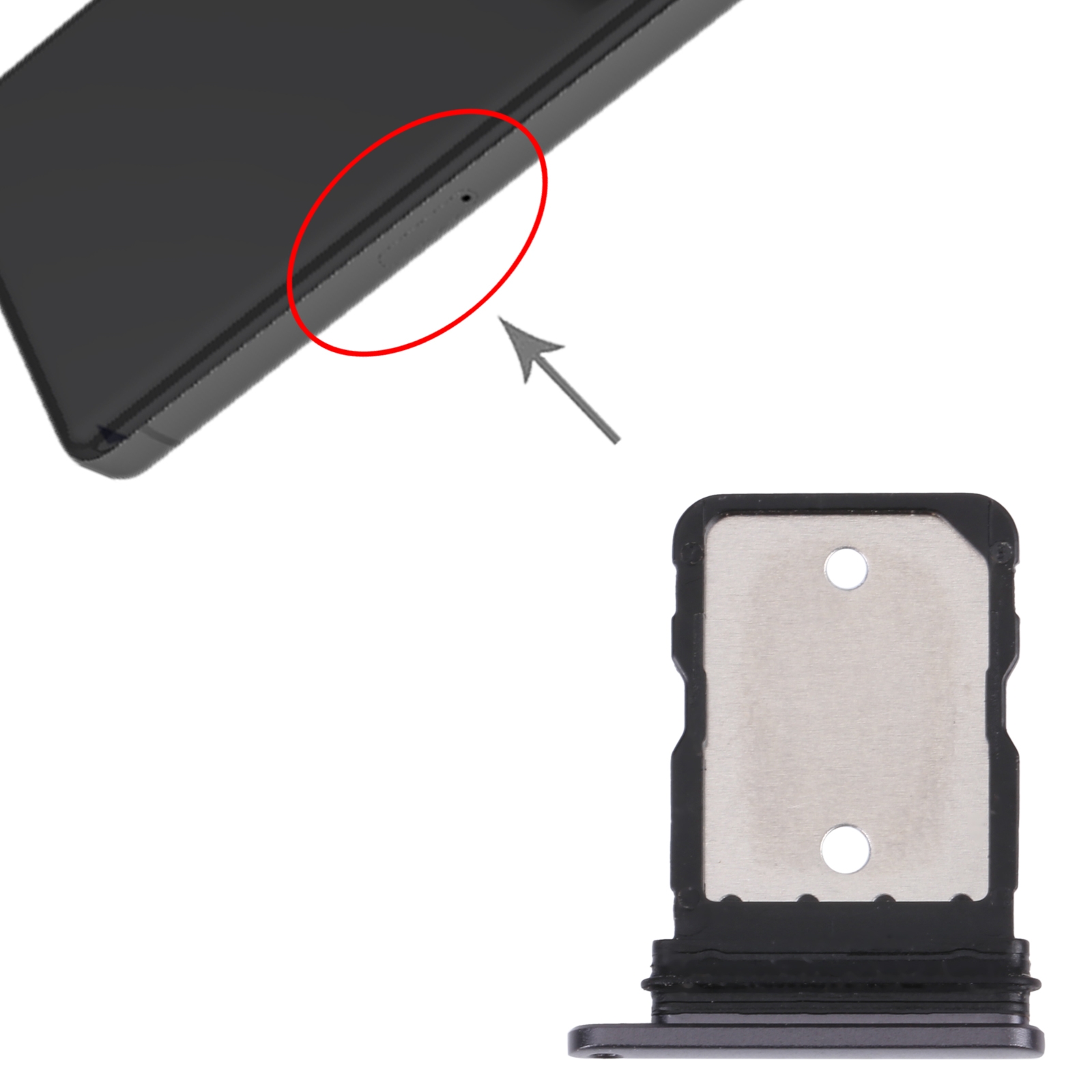 Google Pixel 7 Black SIM Card Tray Replacement - Image 3