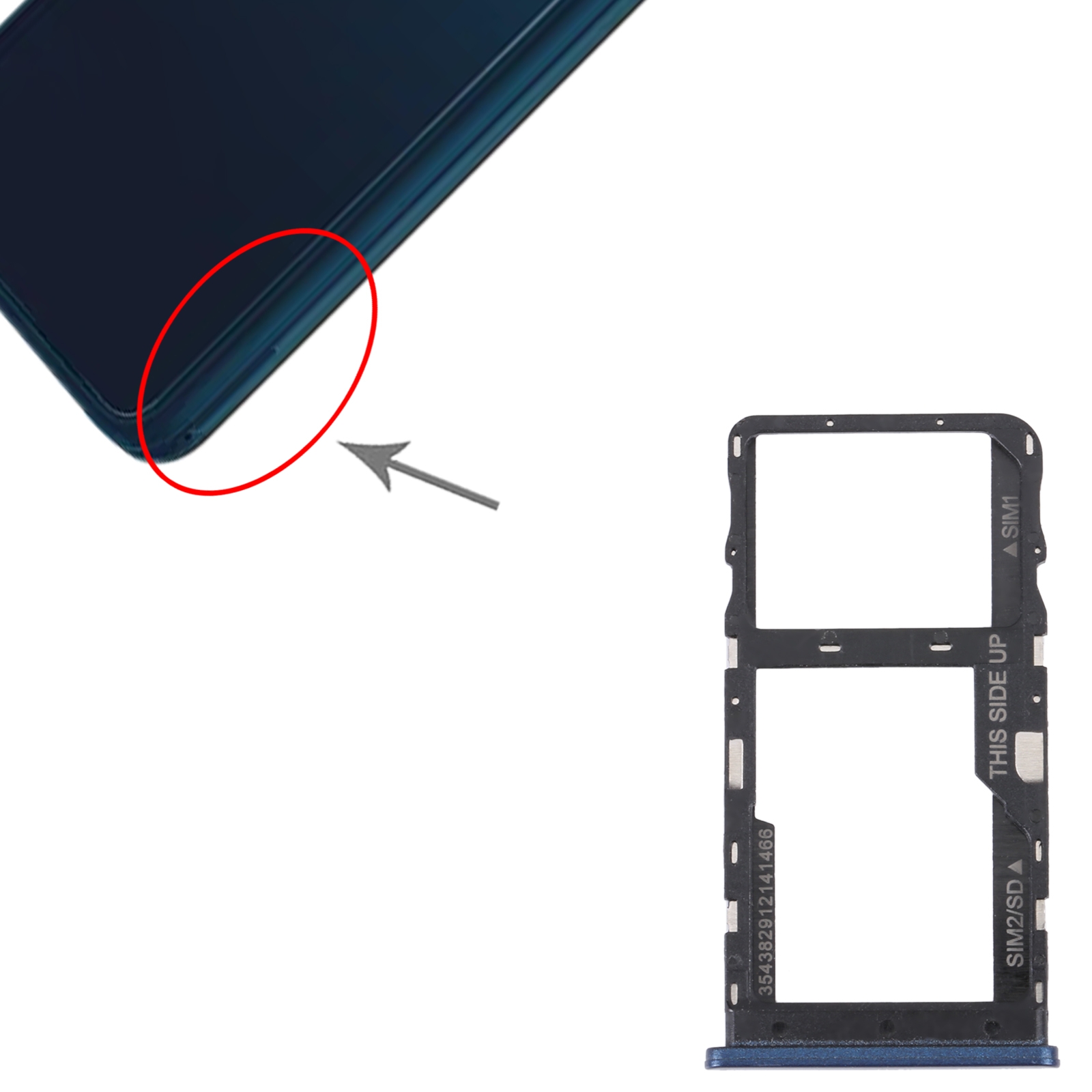 TCL 20 R 5G Blue SIM Card Tray Replacement - Image 3