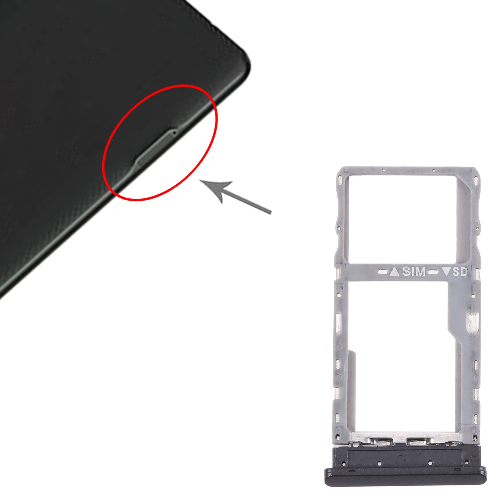 Alcatel Joy Tab 2 9032Z Black SIM Card Tray Replacement - Image 3