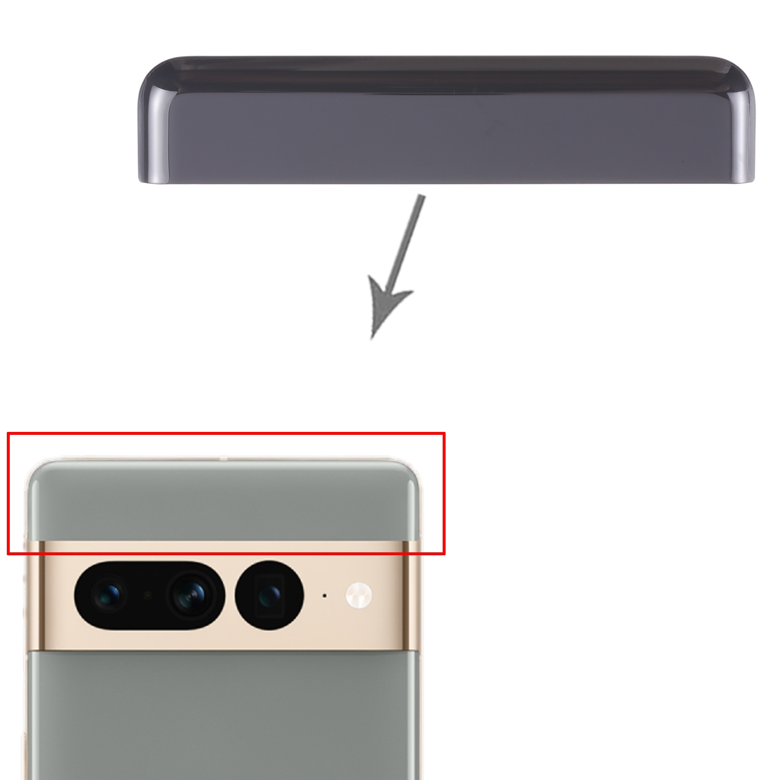 Google Pixel 7 Pro Black Back Cover Replacement - Image 4