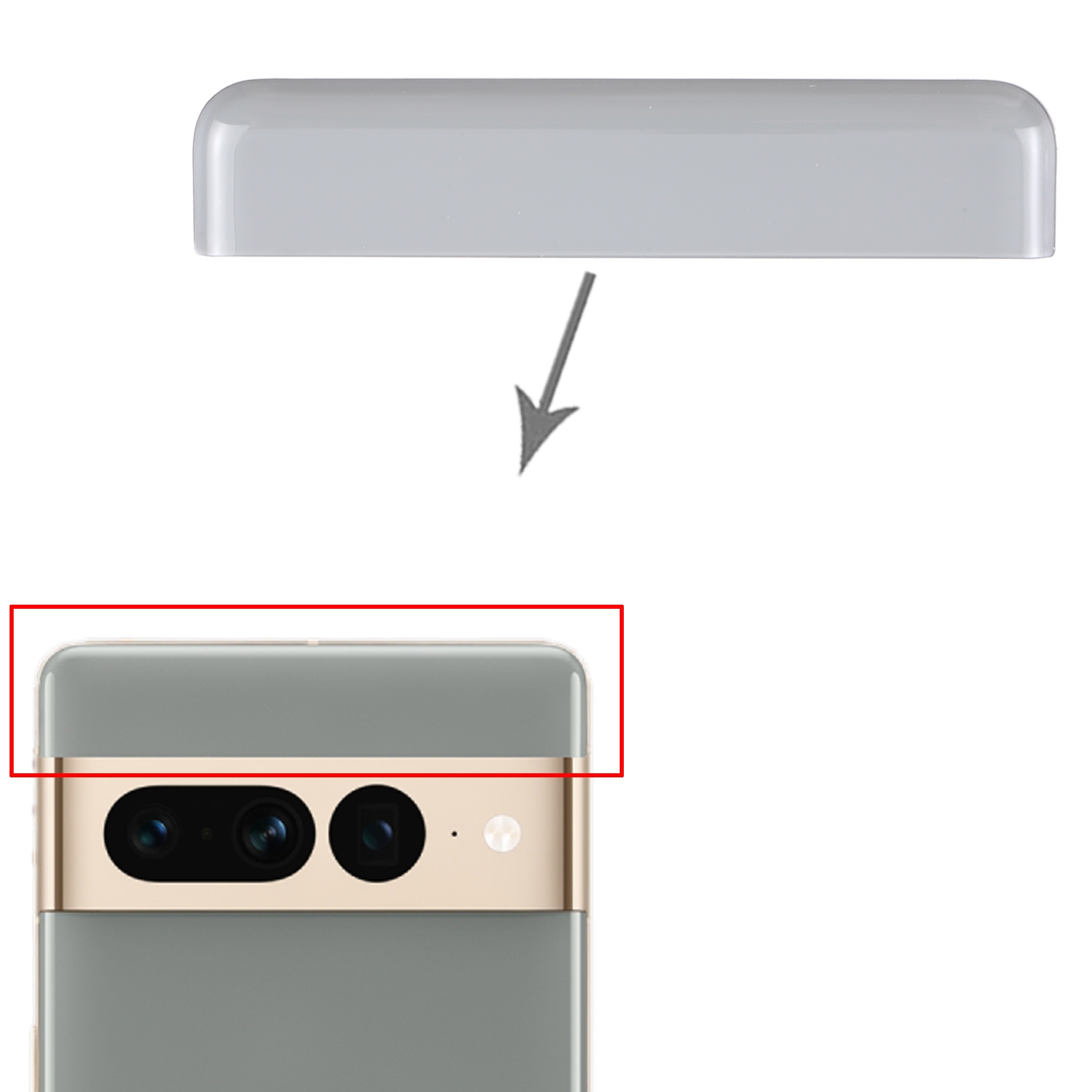 Google Pixel 7 Pro Grey Back Cover Replacement - Image 4