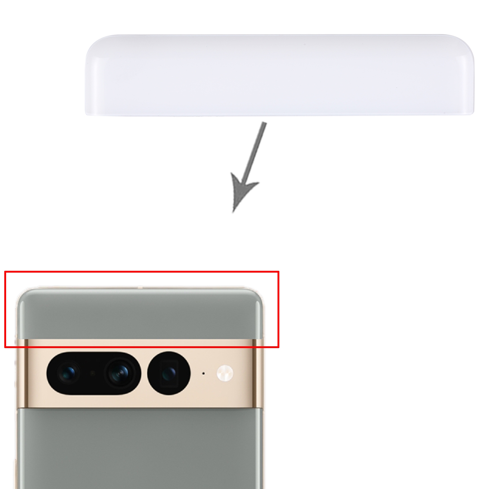 Google Pixel 7 Pro White Back Cover Replacement - Image 4
