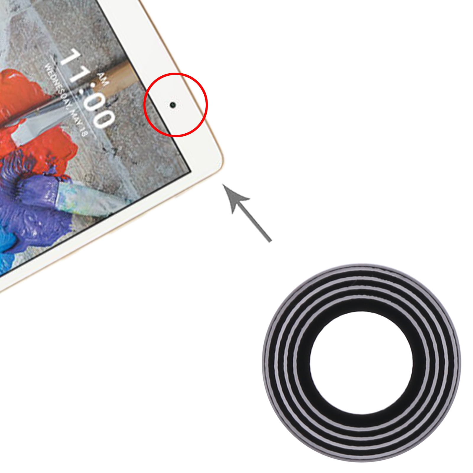 LG G Pad X 8.0 V520 Front Camera Glass Replacement - Image 3