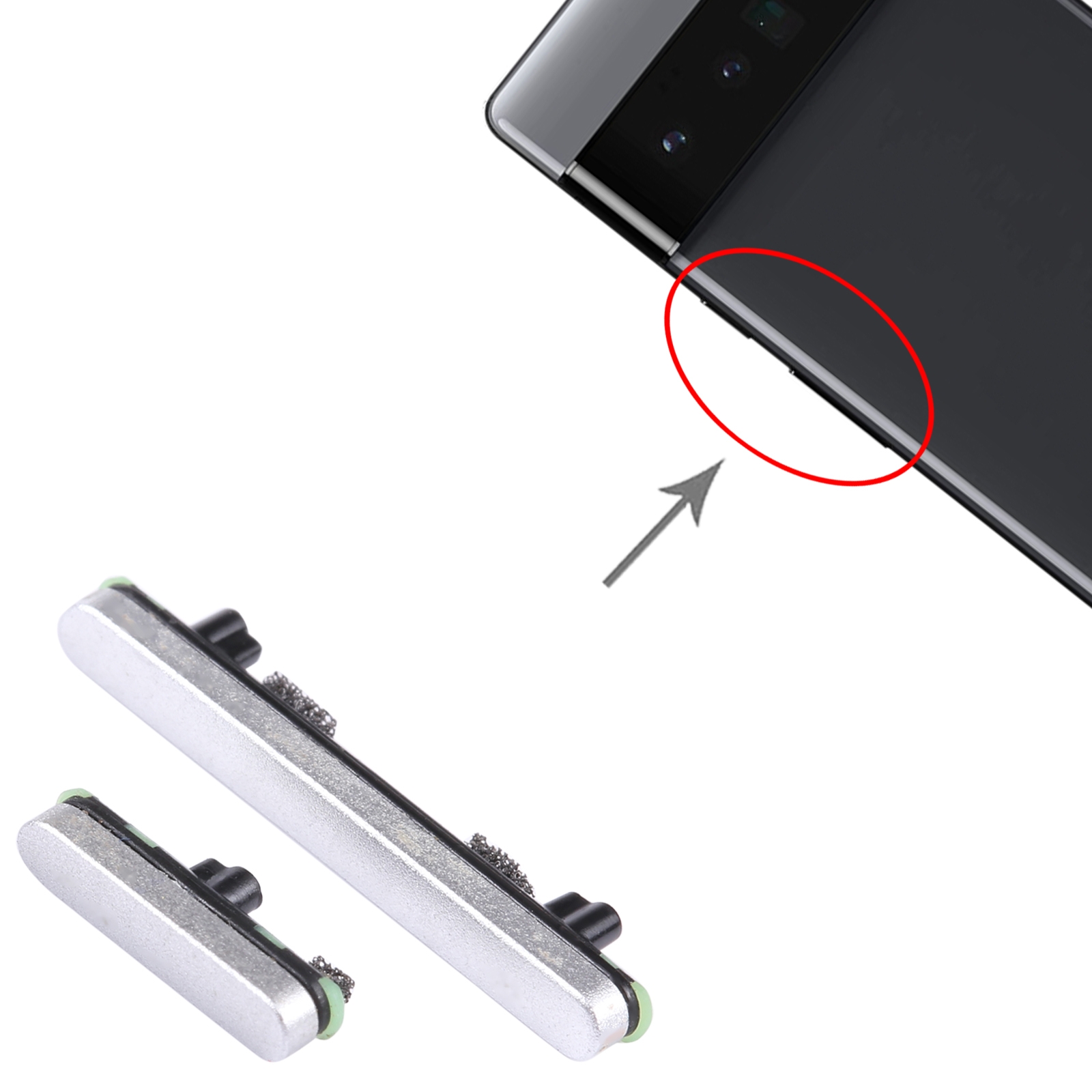 Google Pixel 6 Pro Silver Power Button Replacement - Image 3