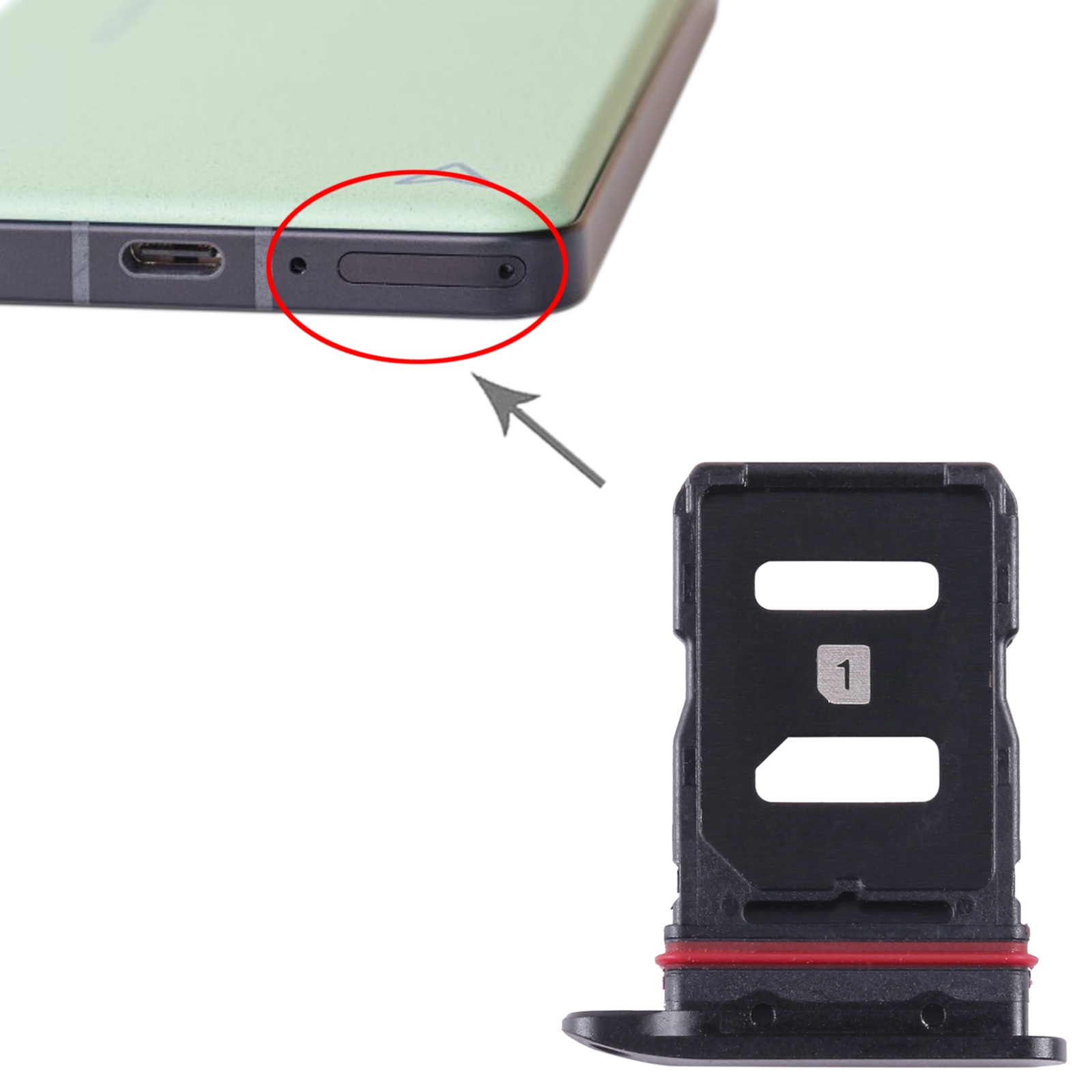 Asus Zenfone 10 AI2302 Black SIM Card Tray Replacement - Image 3