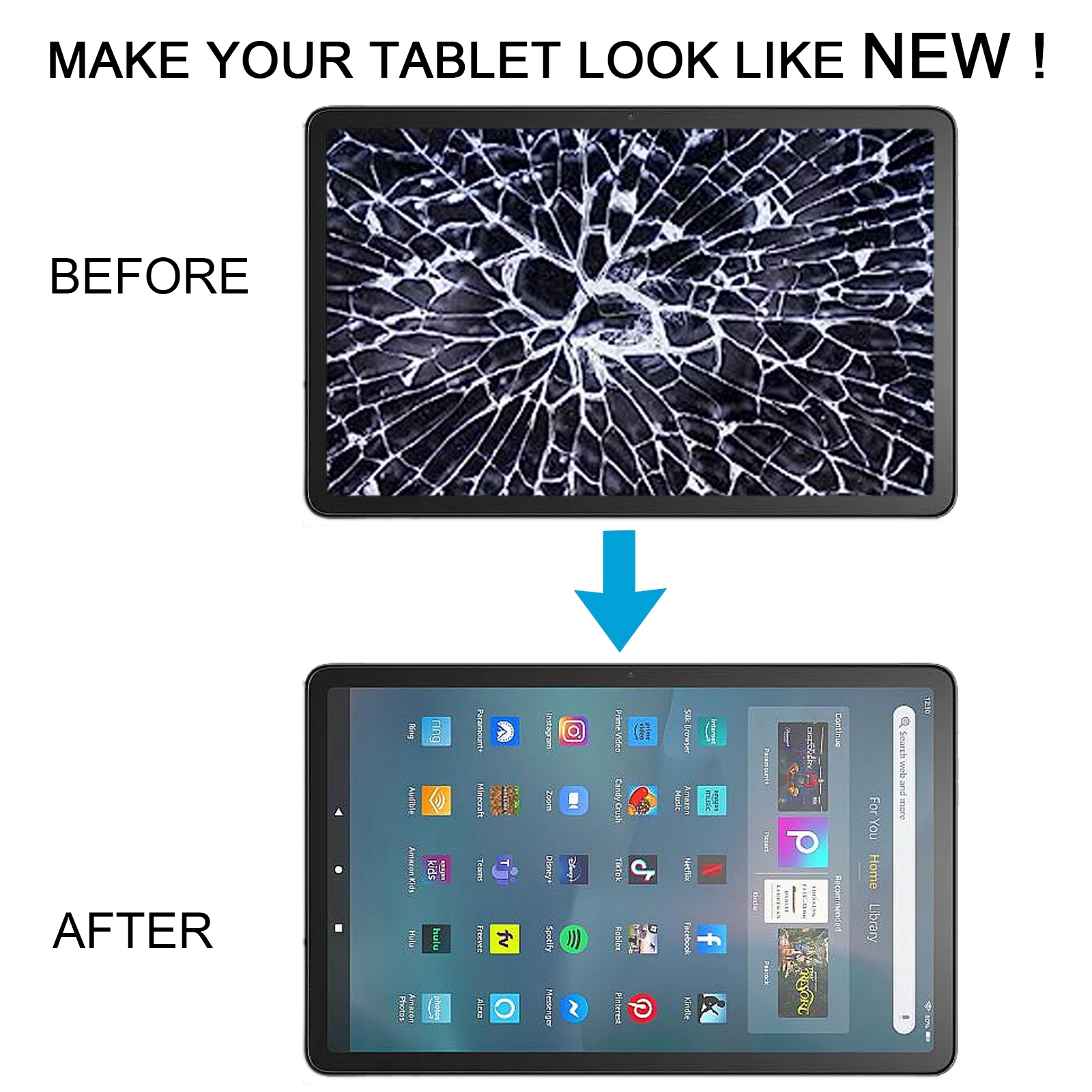 Amazon Fire Max 11 2023 Black LCD Screen Replacement - Image 5