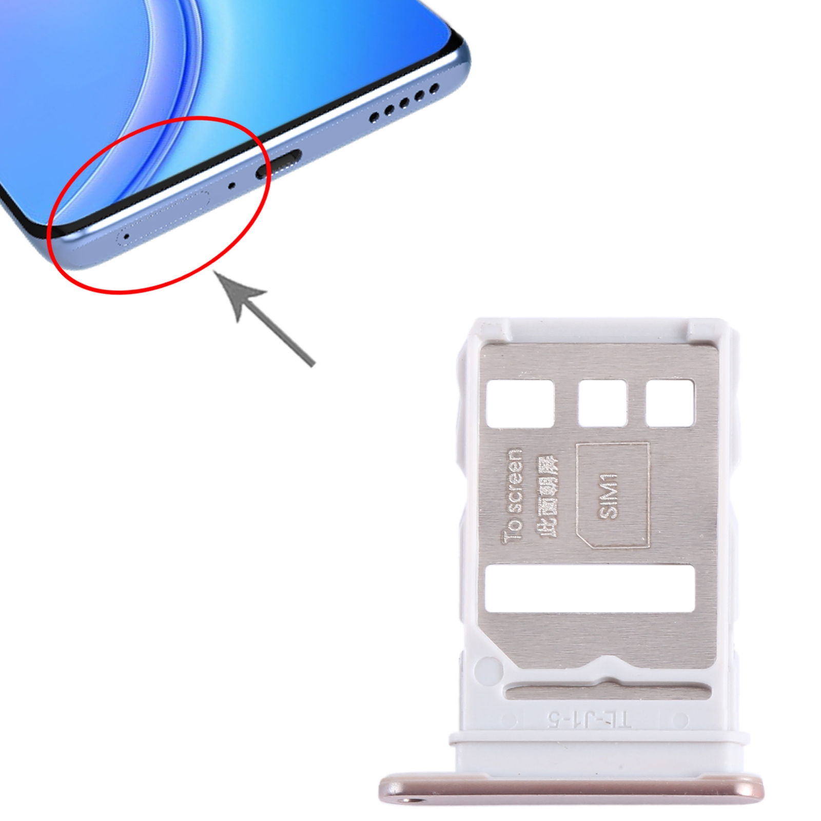 Honor 60 Pro Gold SIM Card Tray Replacement - Image 3