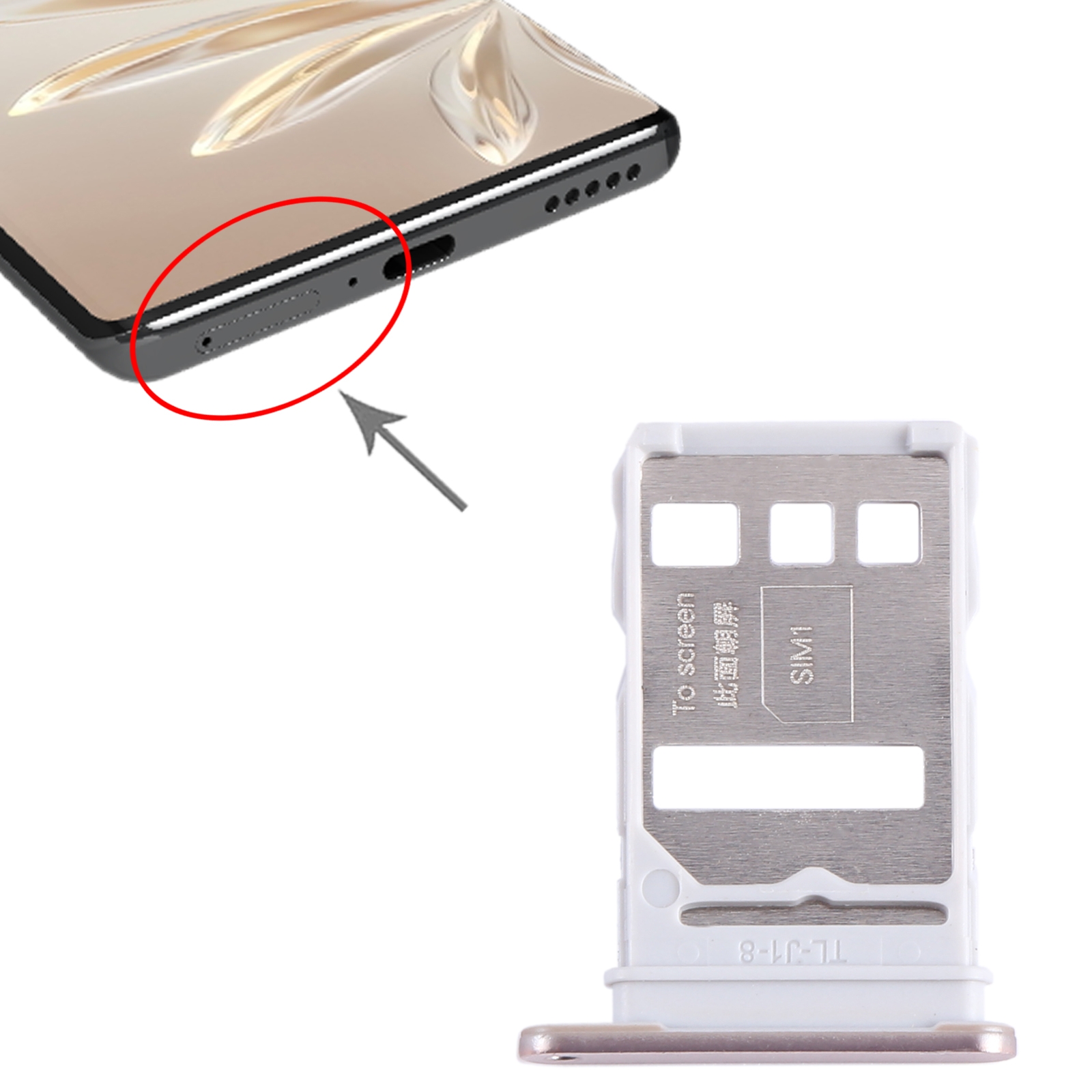 Honor 70 Gold SIM Card Tray Replacement - Image 3