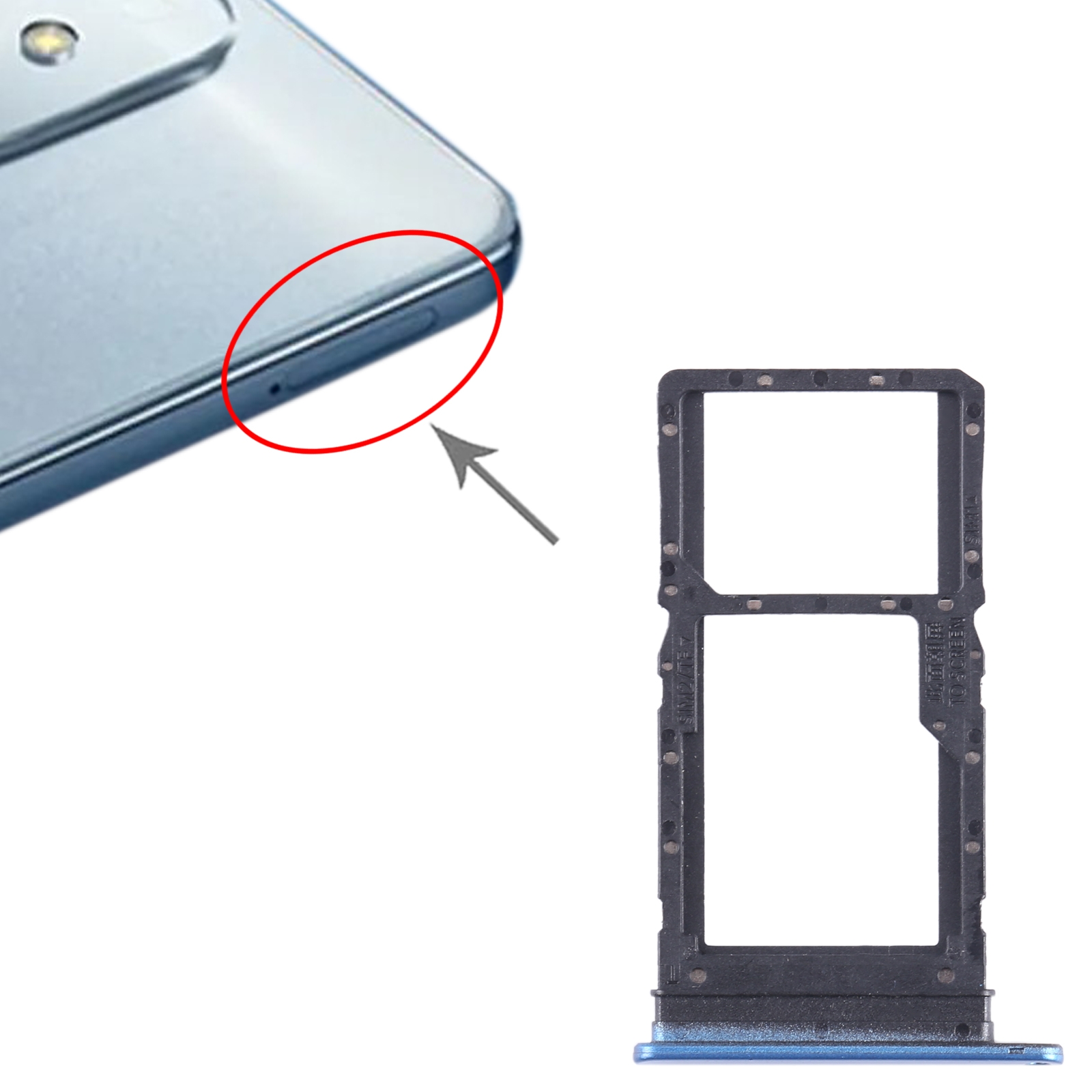 Honor Play6T Blue SIM Card Tray Replacement - Image 3