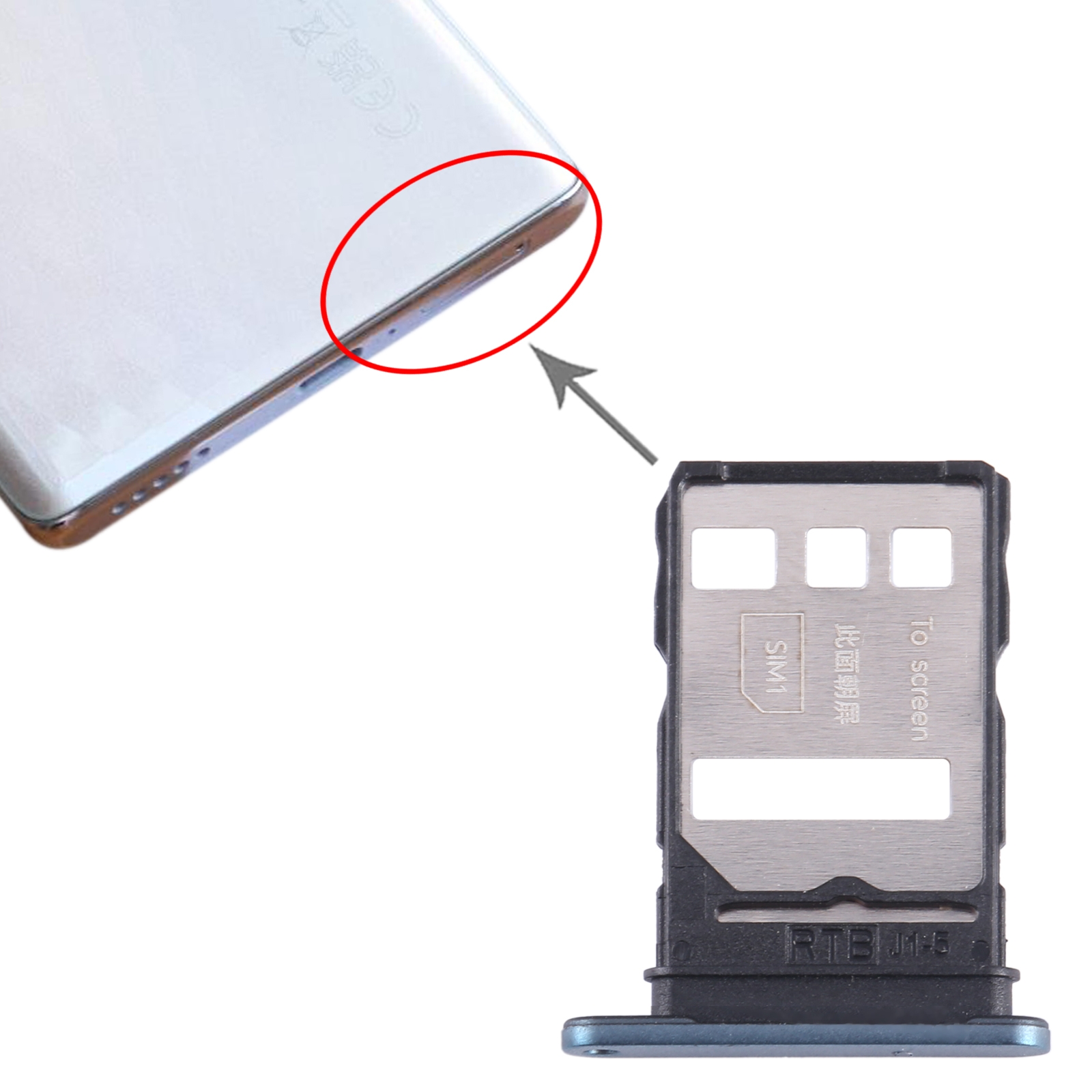 Honor 70 Pro Green SIM Card Tray Replacement - Image 3