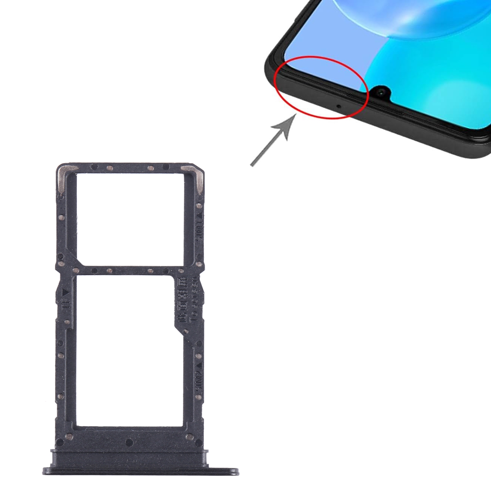 Honor X5 Plus Black SIM Card Tray Replacement - Image 3
