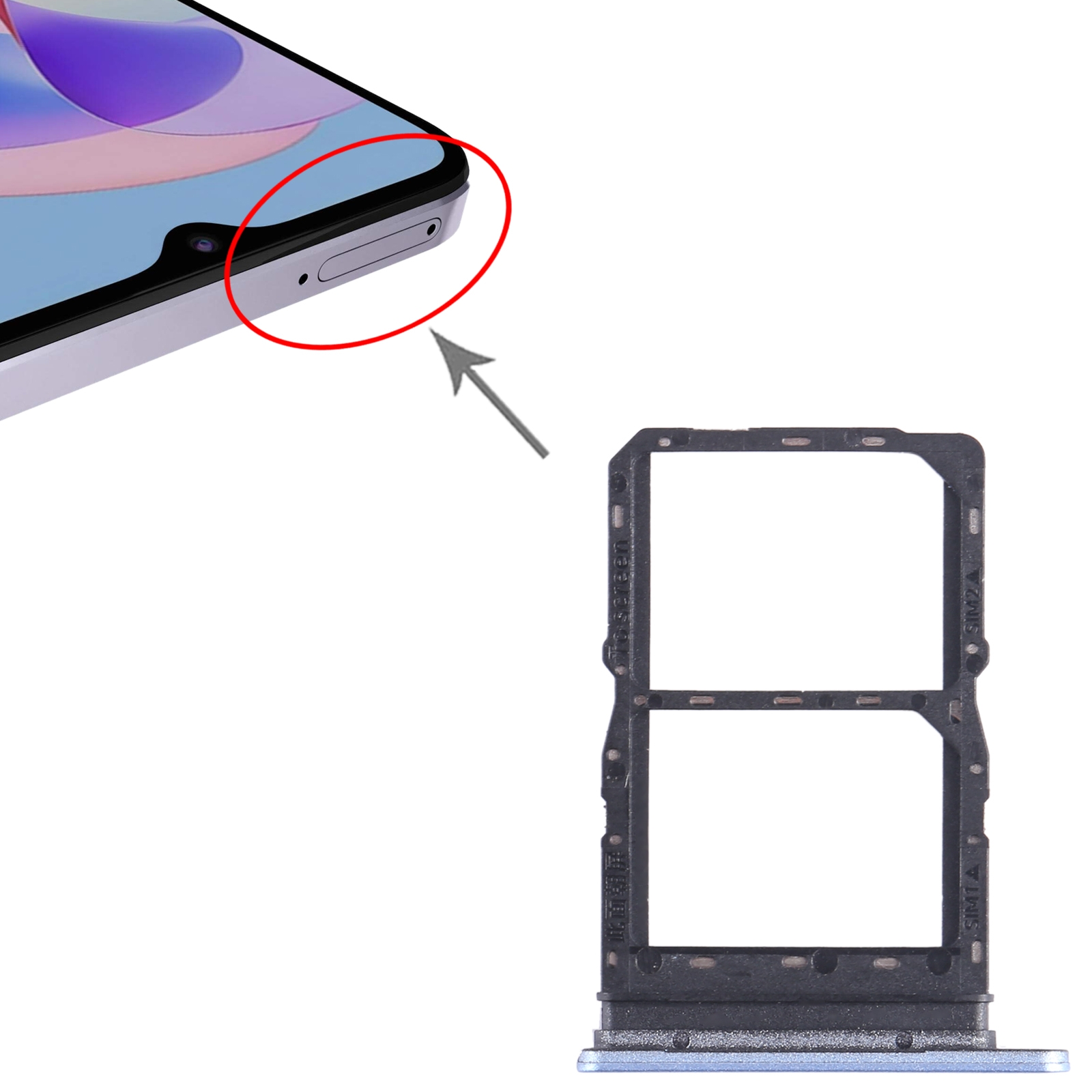 Honor Play 40S Blue SIM Card Tray Replacement - Image 3