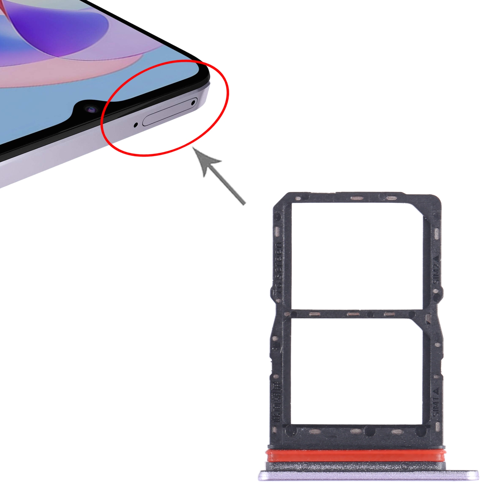 Honor Play 40S Purple SIM Card Tray Replacement - Image 3