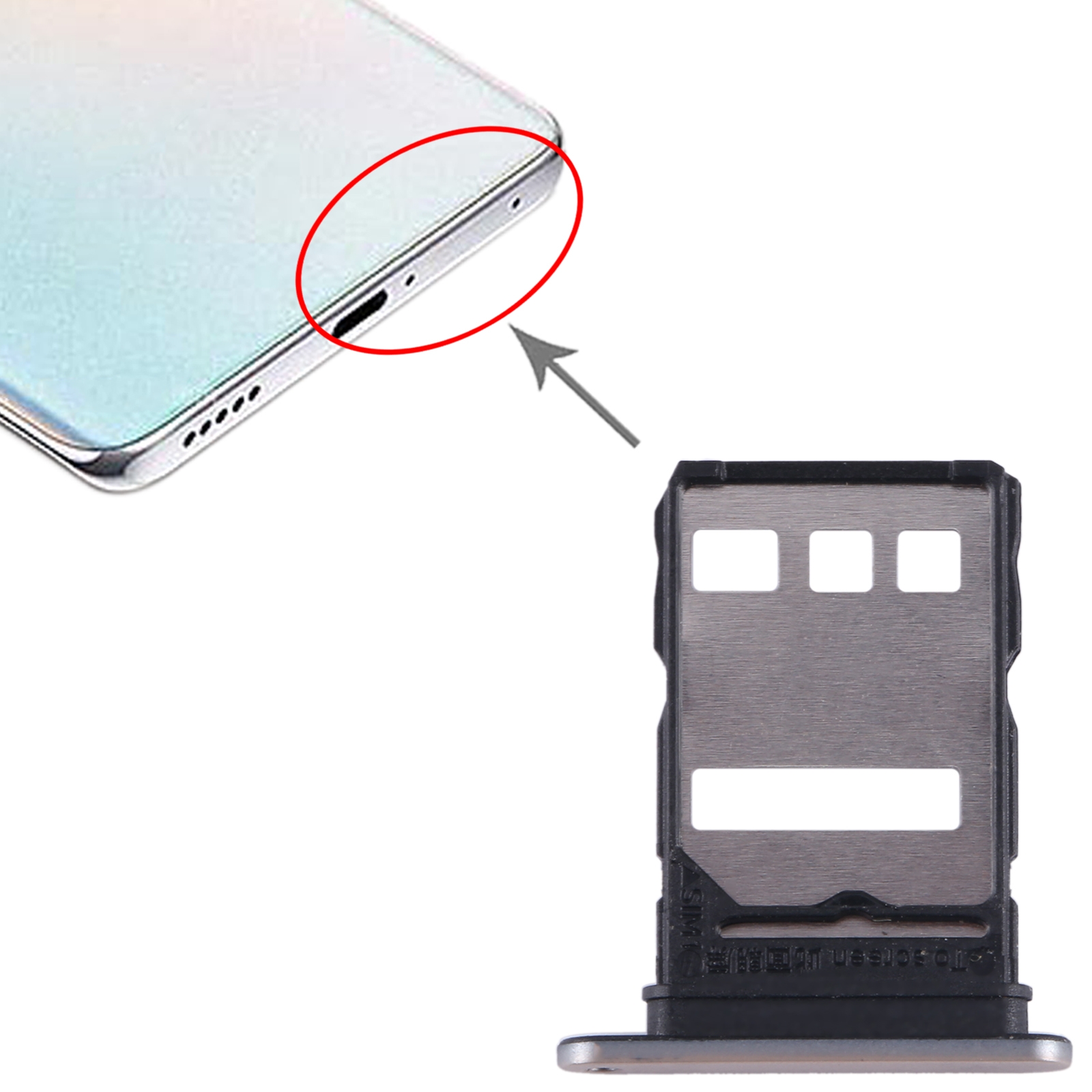 Honor X50 Gold SIM Card Tray Replacement - Image 3
