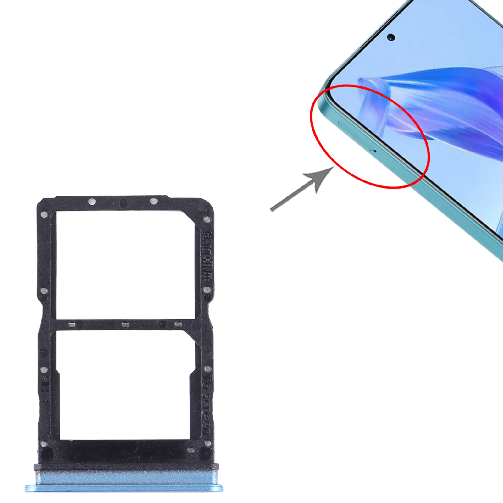 Honor 90 Lite Blue SIM Card Tray Replacement - Image 3
