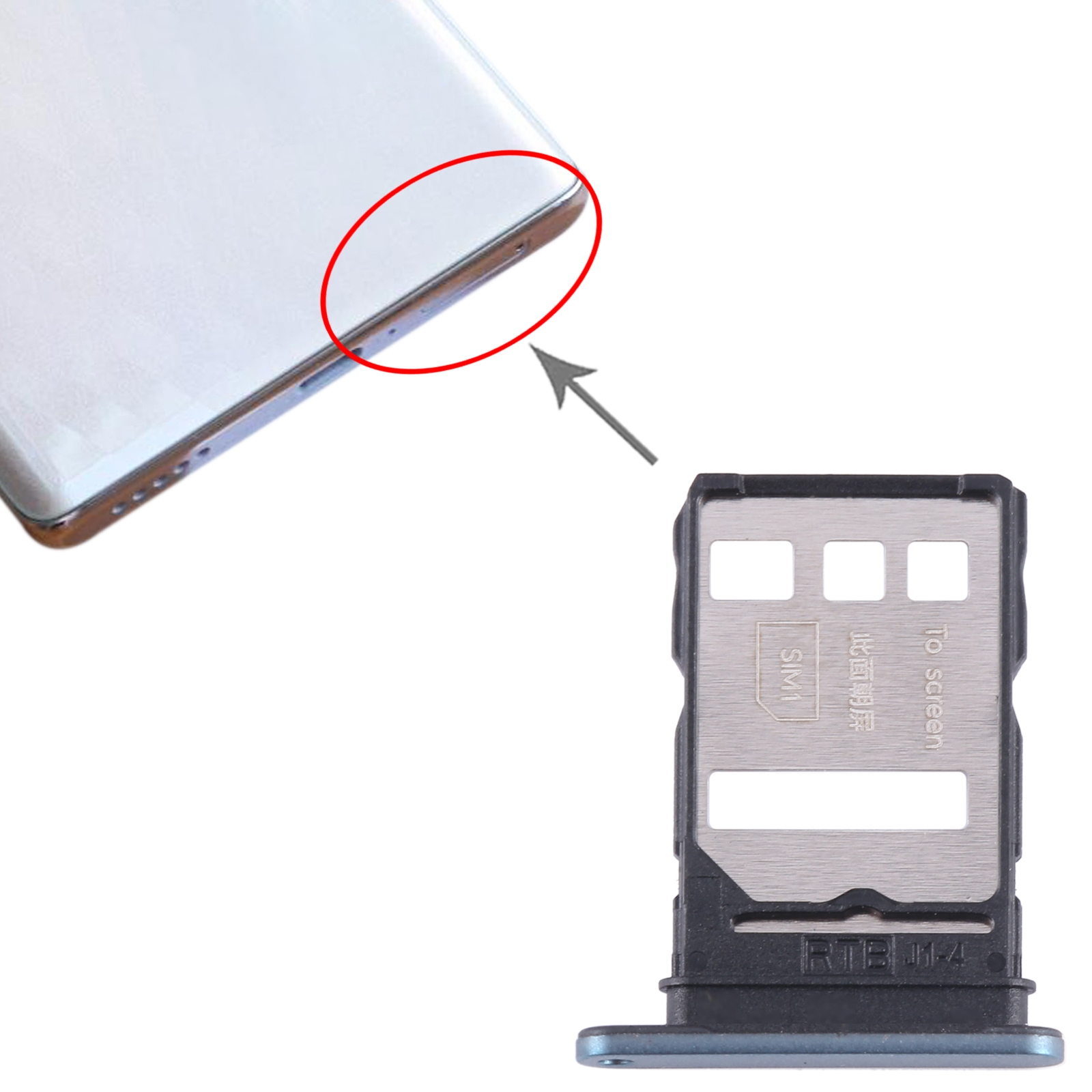 Honor 90 Pro Green SIM Card Tray Replacement - Image 3