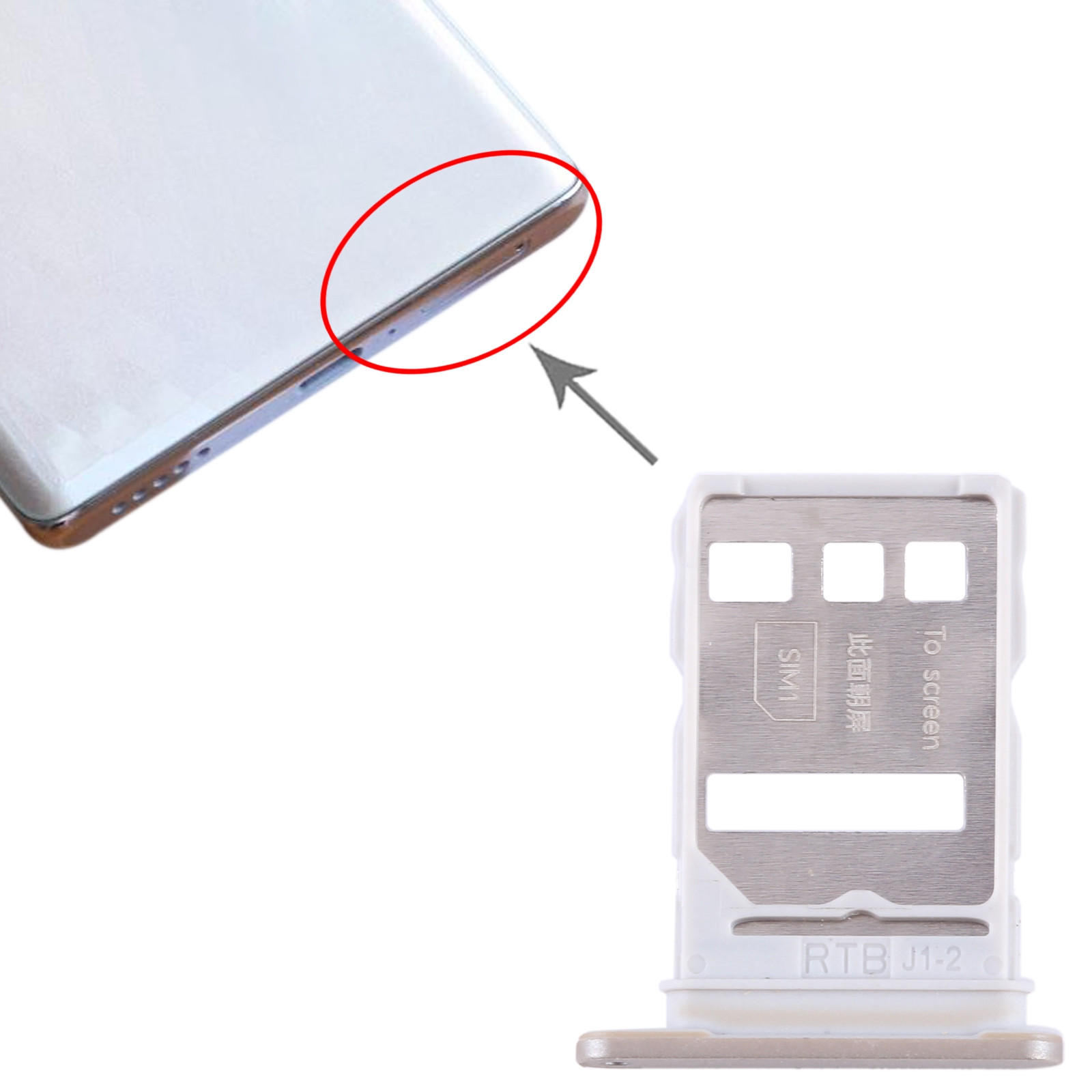 Honor 90 Pro Gold SIM Card Tray Replacement - Image 3