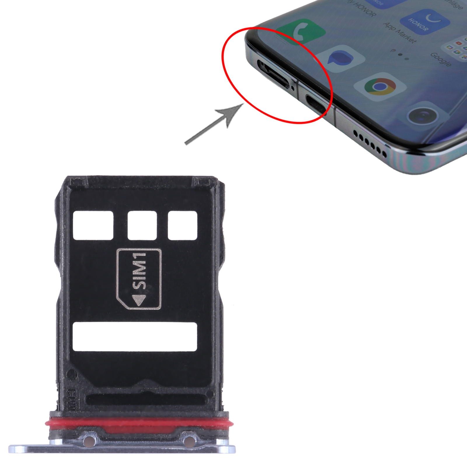 Honor Magic5 Ultimate Blue SIM Card Tray Replacement - Image 3