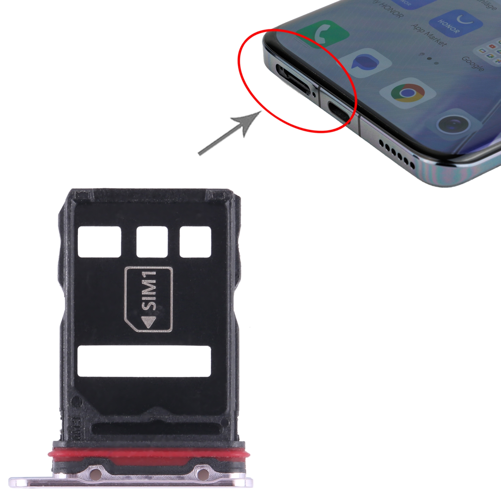 Honor Magic5 Ultimate Purple SIM Card Tray Replacement - Image 3