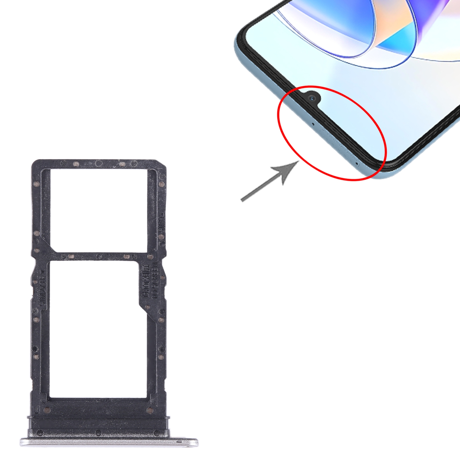 Honor X7a Silver SIM Card Tray Replacement - Image 3