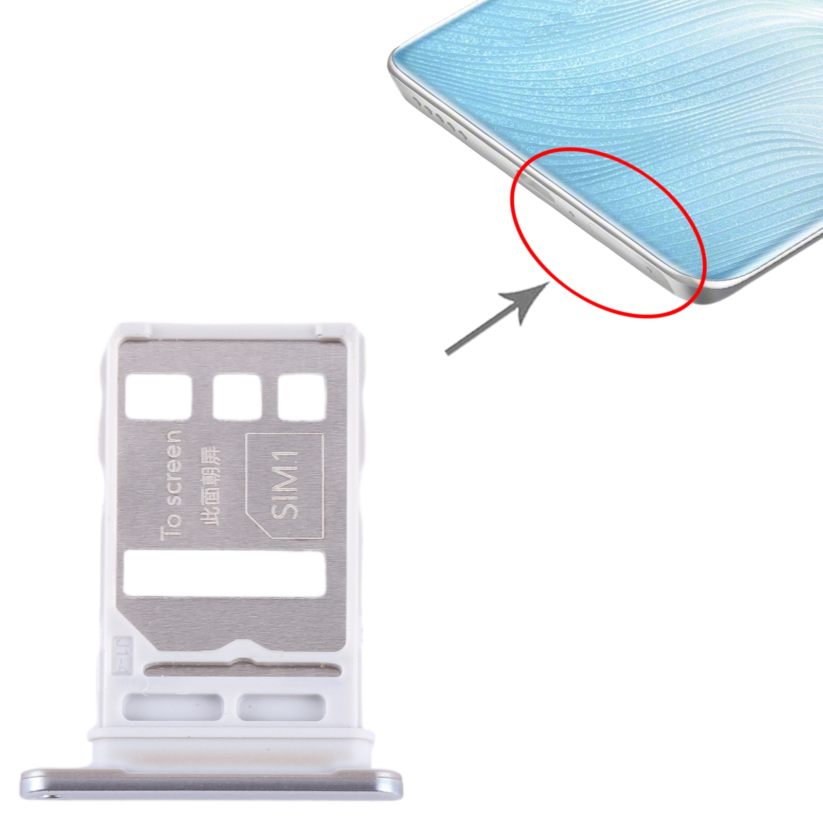 Honor 80 GT Silver SIM Card Tray Replacement - Image 3