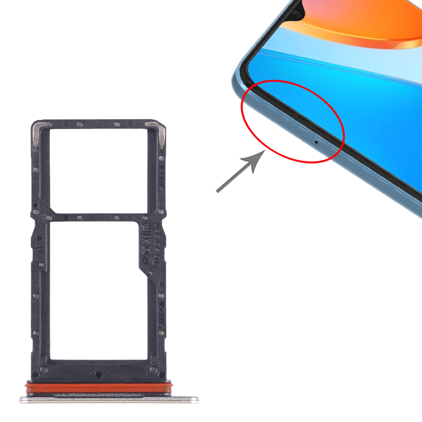 Honor X6 Gold SIM Card Tray Replacement - Image 3