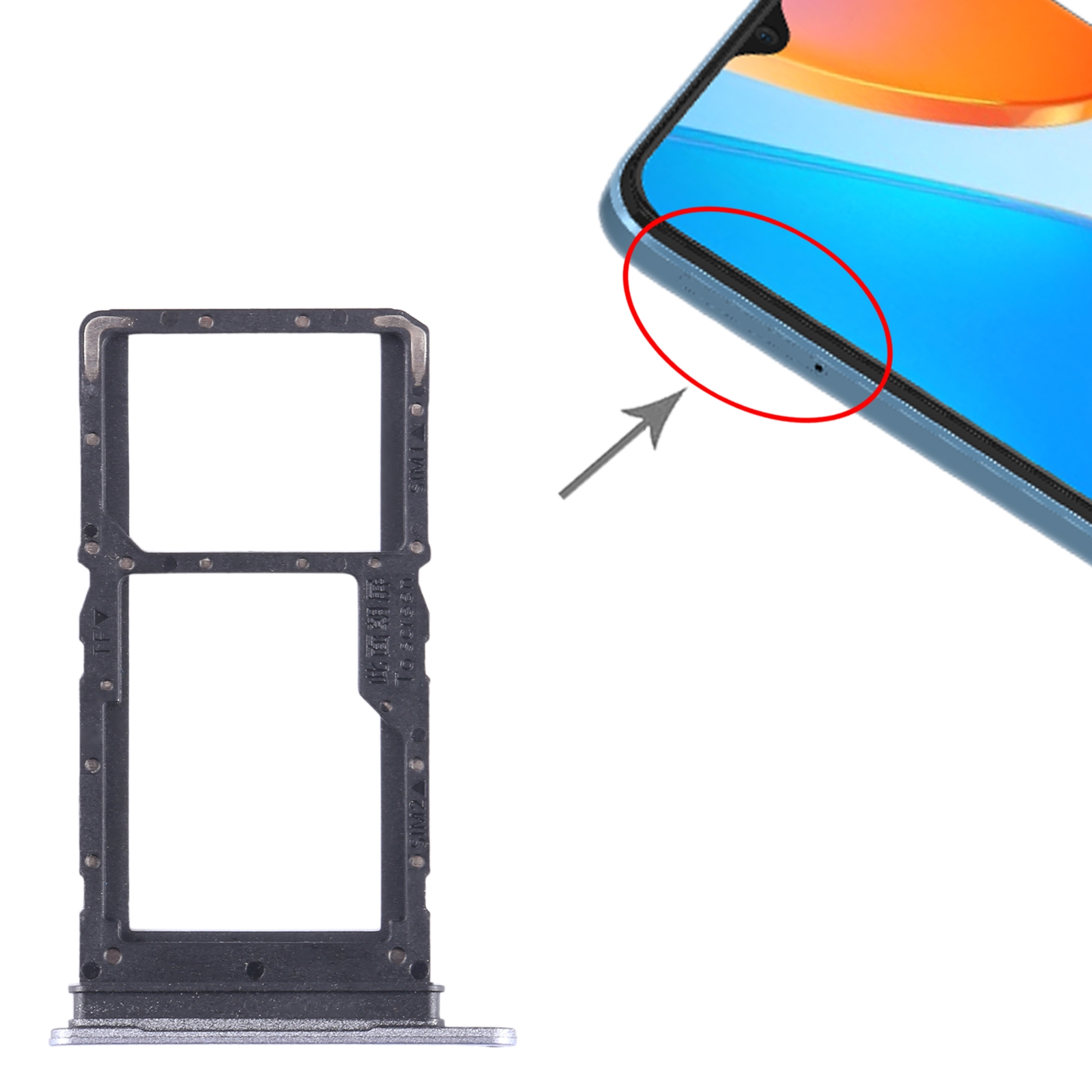 Honor X6 Purple SIM Card Tray Replacement - Image 3
