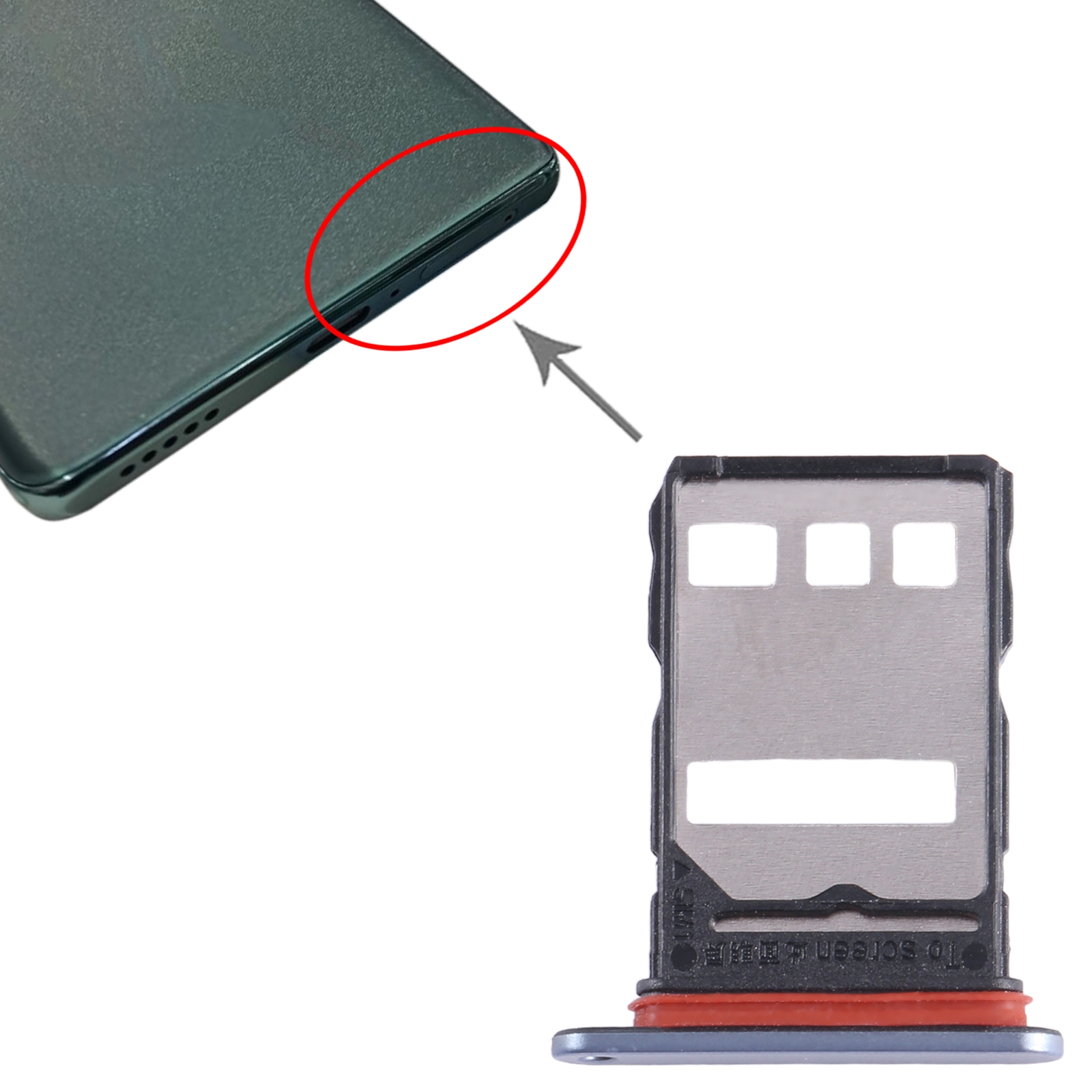 Honor X40 Silver SIM Card Tray Replacement - Image 3