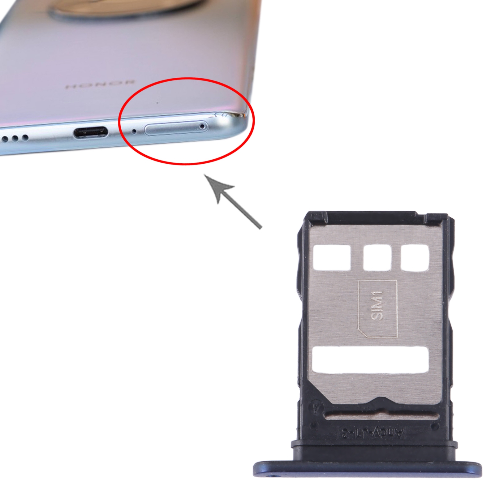 Honor Magic4 Lite Blue SIM Card Tray Replacement - Image 3