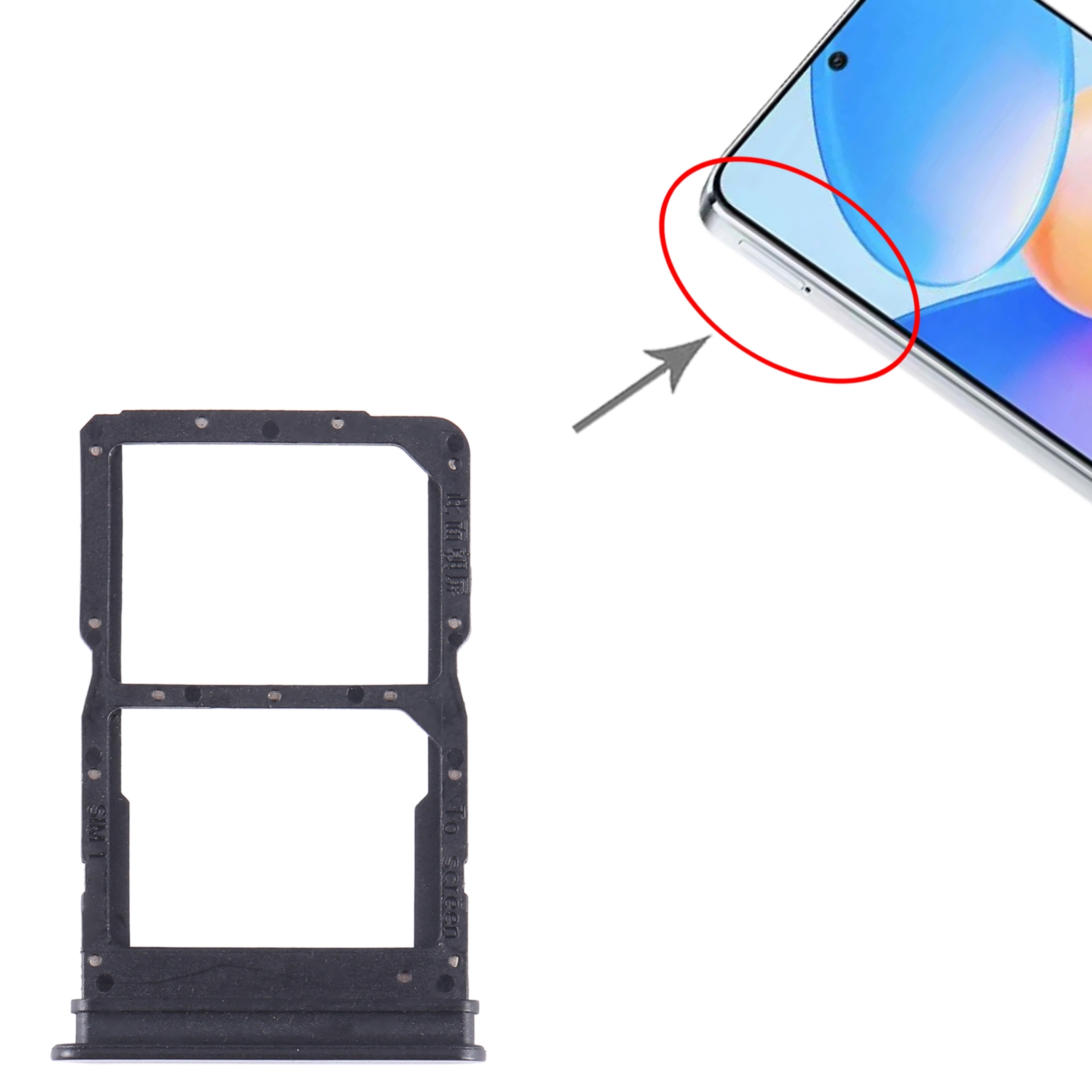 Honor X40i Black SIM Card Tray Replacement - Image 3