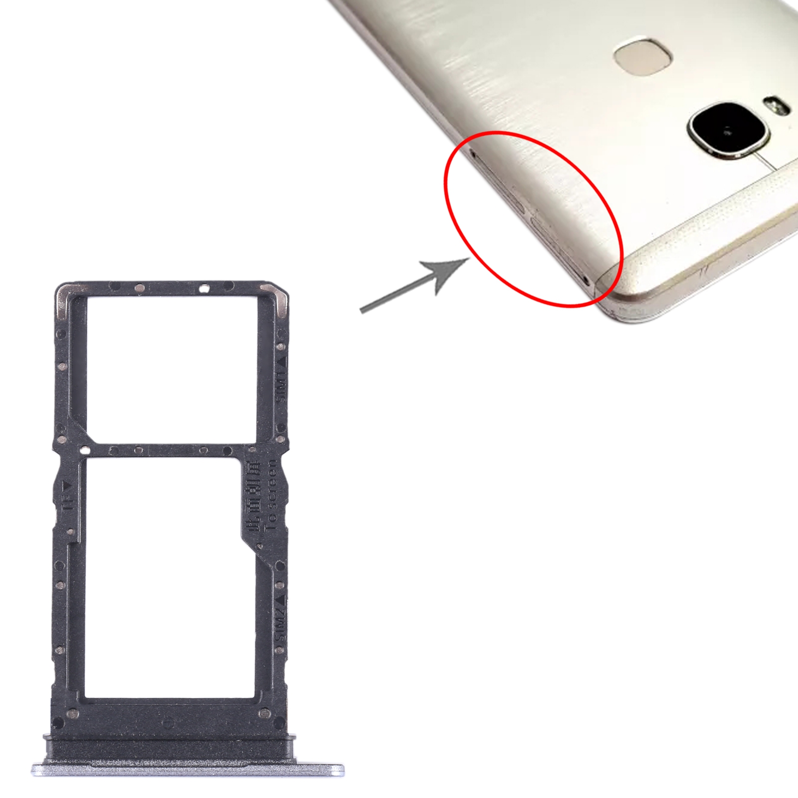 Honor X5 Purple SIM Card Tray Replacement - Image 3