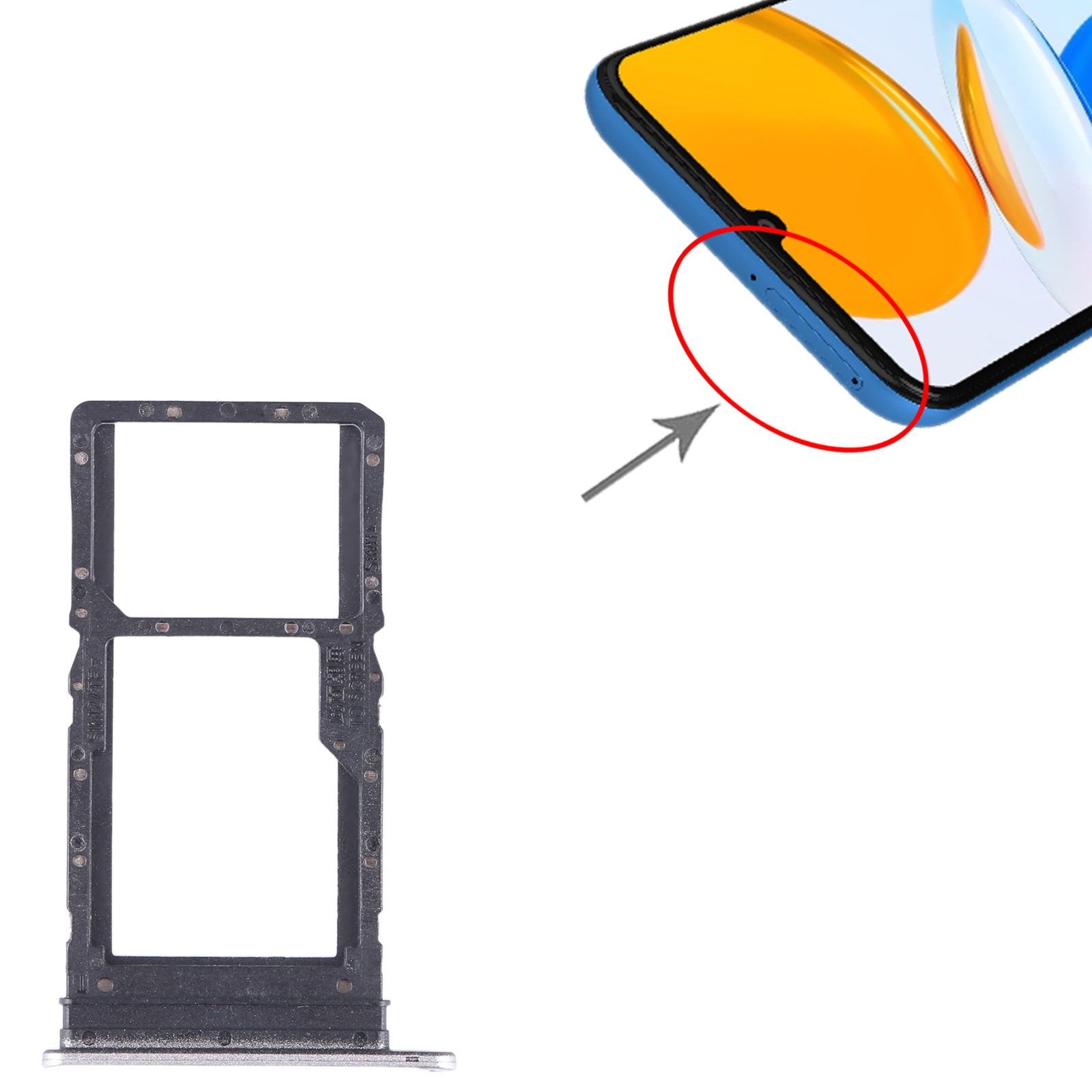 Honor X7 Grey SIM Card Tray Replacement - Image 3