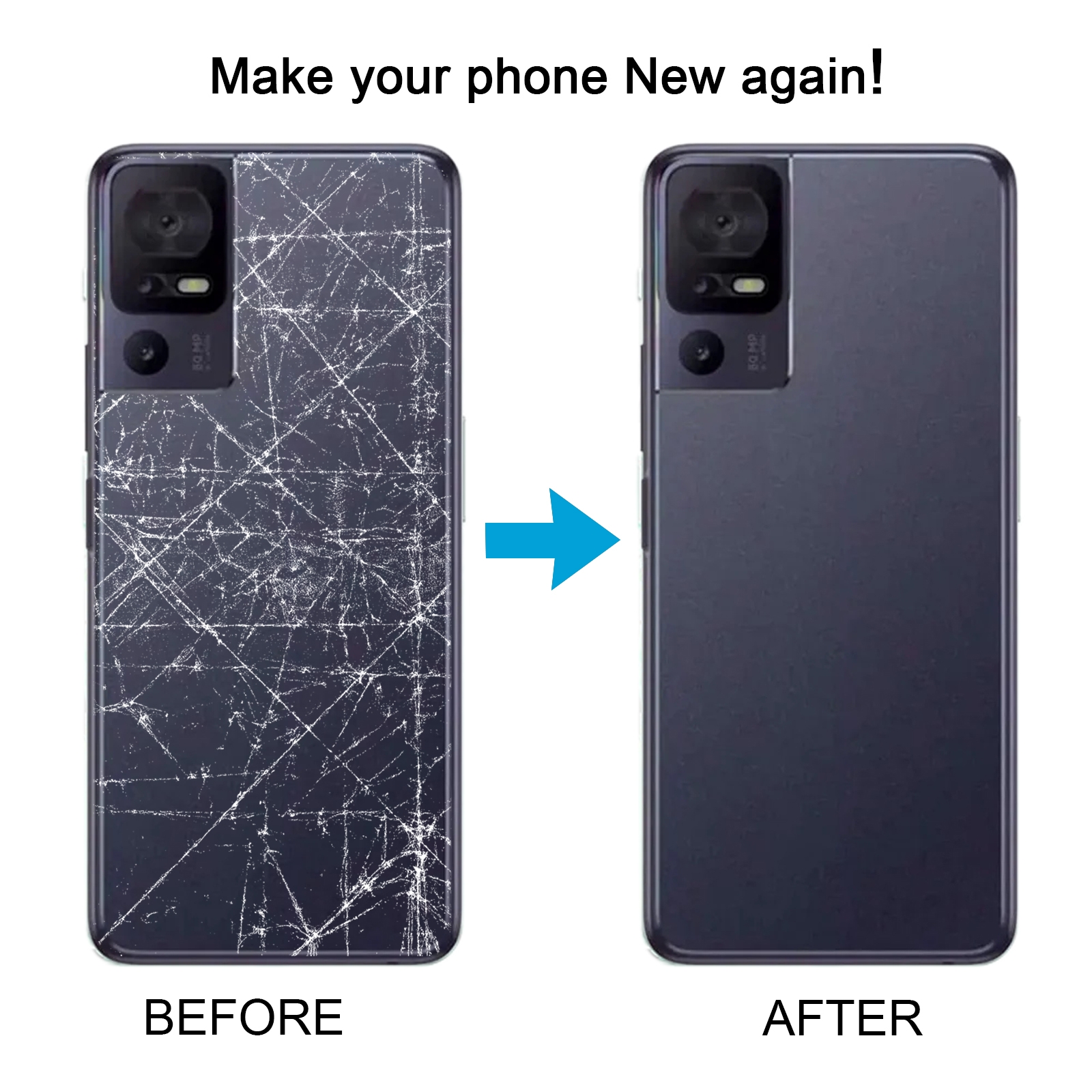 TCL 40 SE Black Back Cover Replacement - Image 5