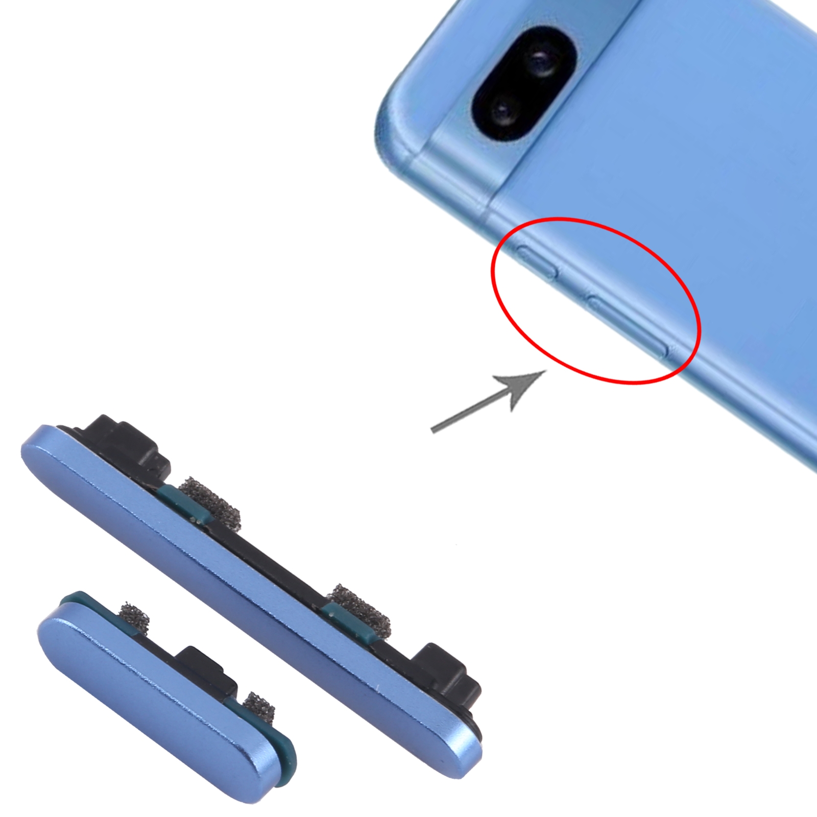 Google Pixel 8A Blue Power Button Volume Control Replacement - Image 3