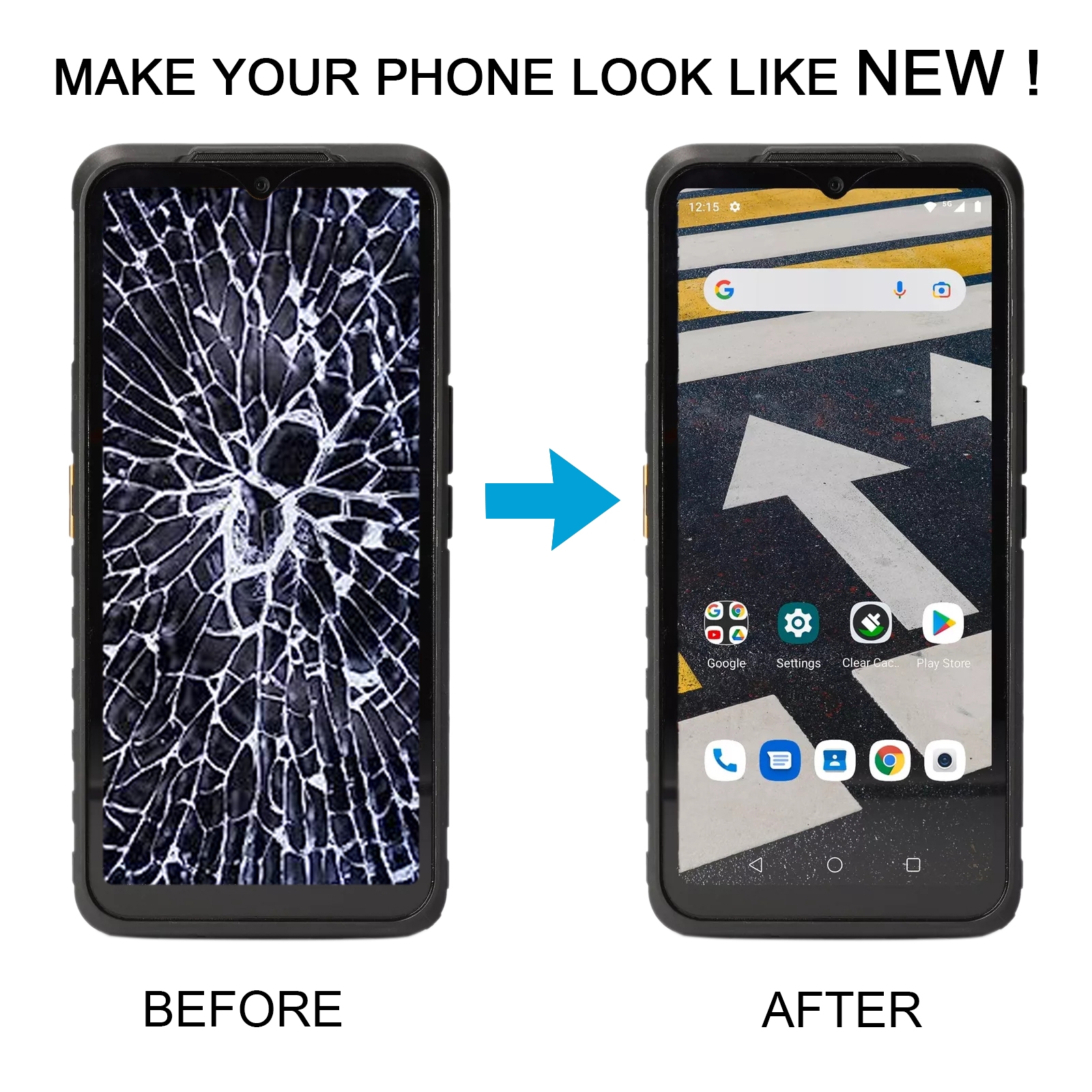 CAT S53 Black LCD Screen with Digitizer Replacement - Image 5